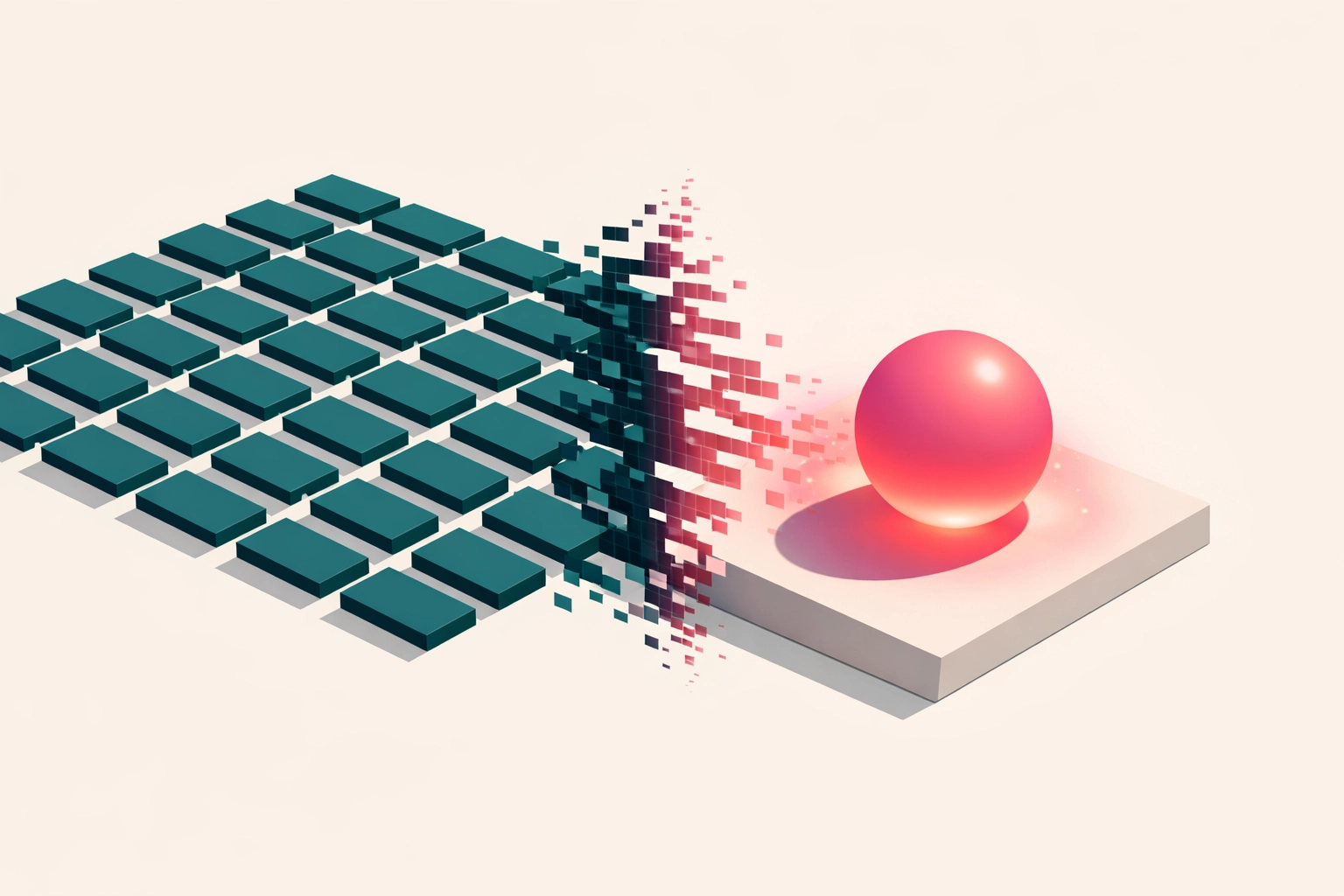 Visualizing the shift from traditional search engine blue links to a synthesized AI agent answer.