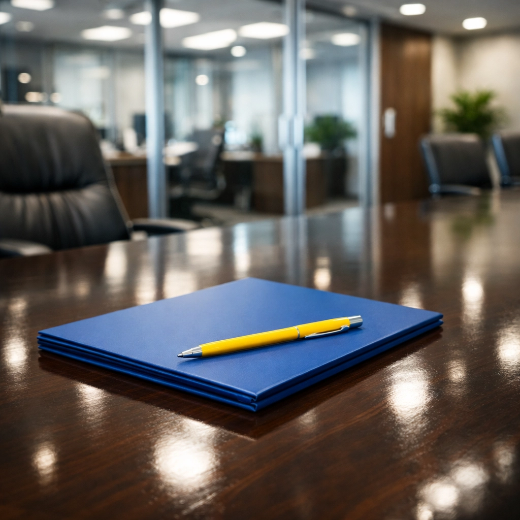 A perfectly sanitized conference room table reflecting professional office cleaning standards in Medway.
