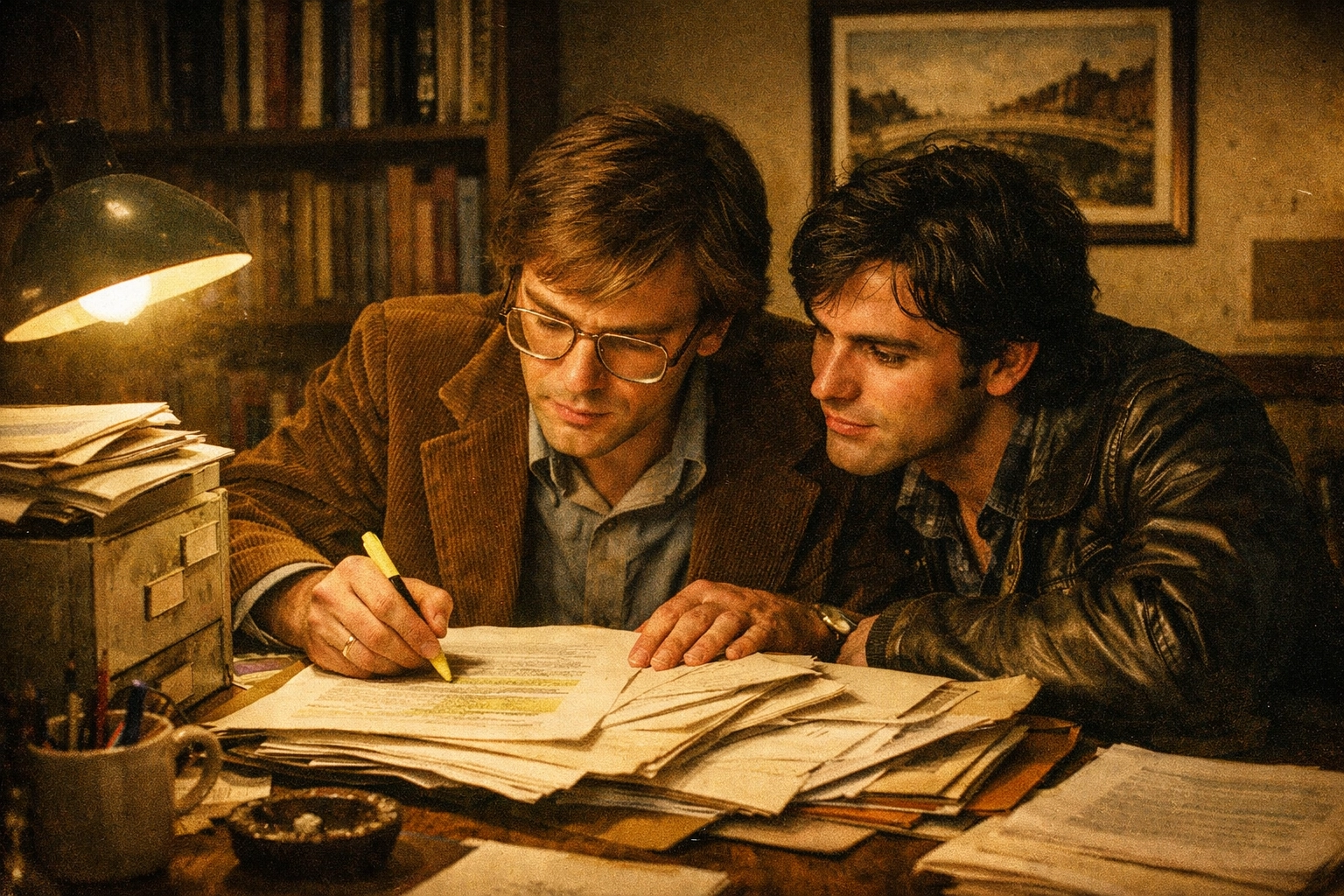 1970s Dublin activists review legal papers in early Irish gay rights campaign for decriminalization