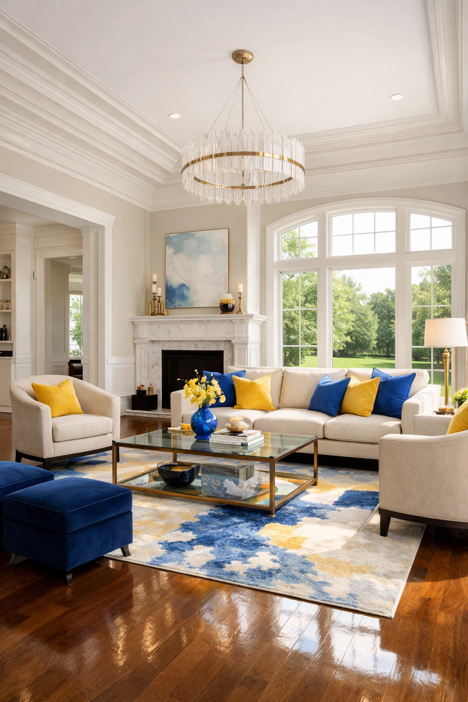 A pristine living room in a Sudbury home showcasing professional house cleaning Sudbury MA results.