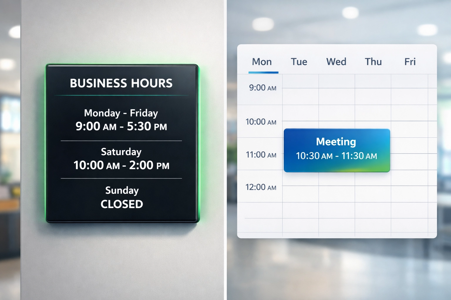 Digital scheduling calendar showing IT field service appointment time coordination