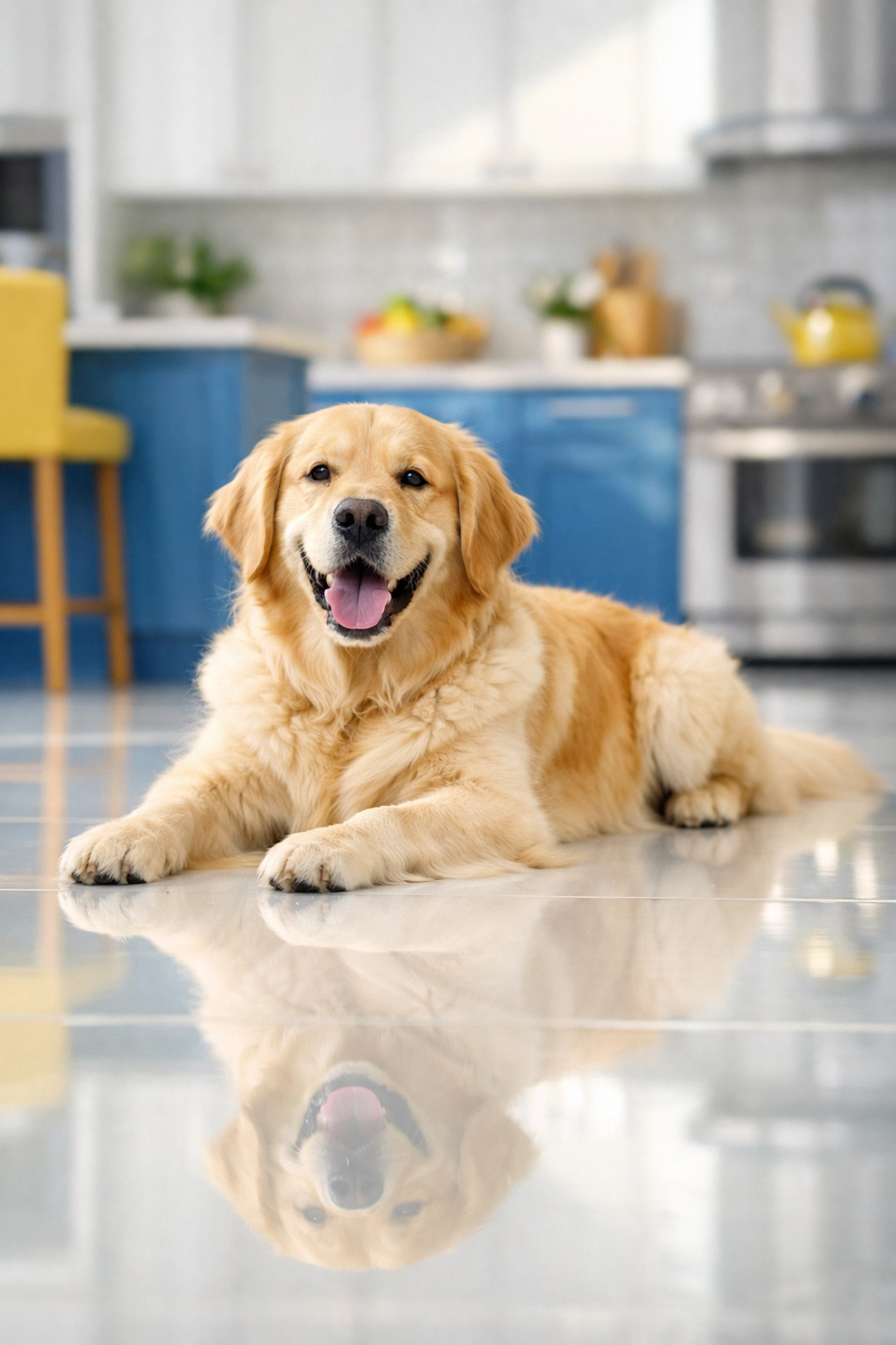 Pet-safe floors for a dog after eco-friendly house cleaning Groton MA.