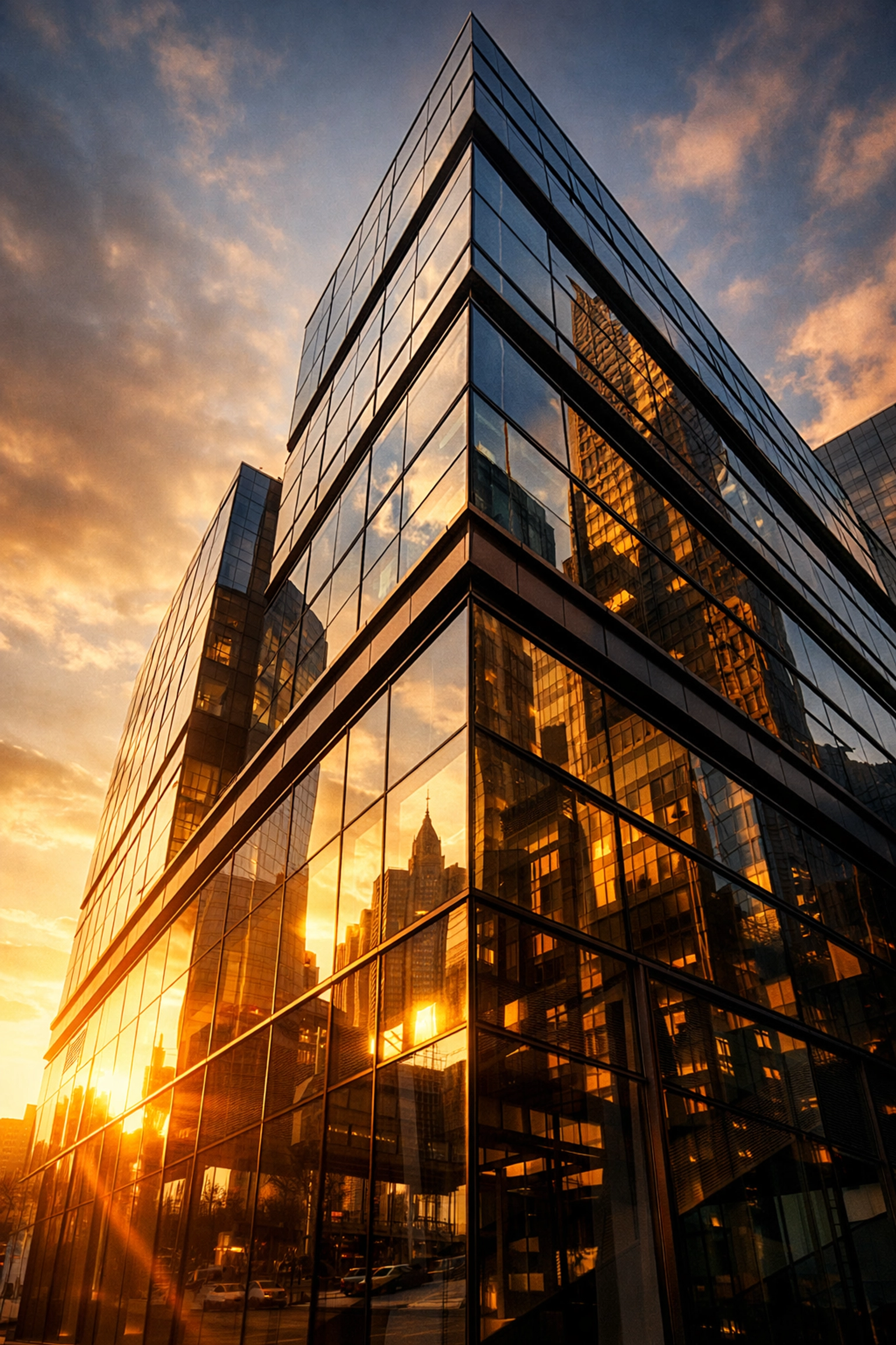 Modern Montreal architectural building at sunset highlighting design and films on art.