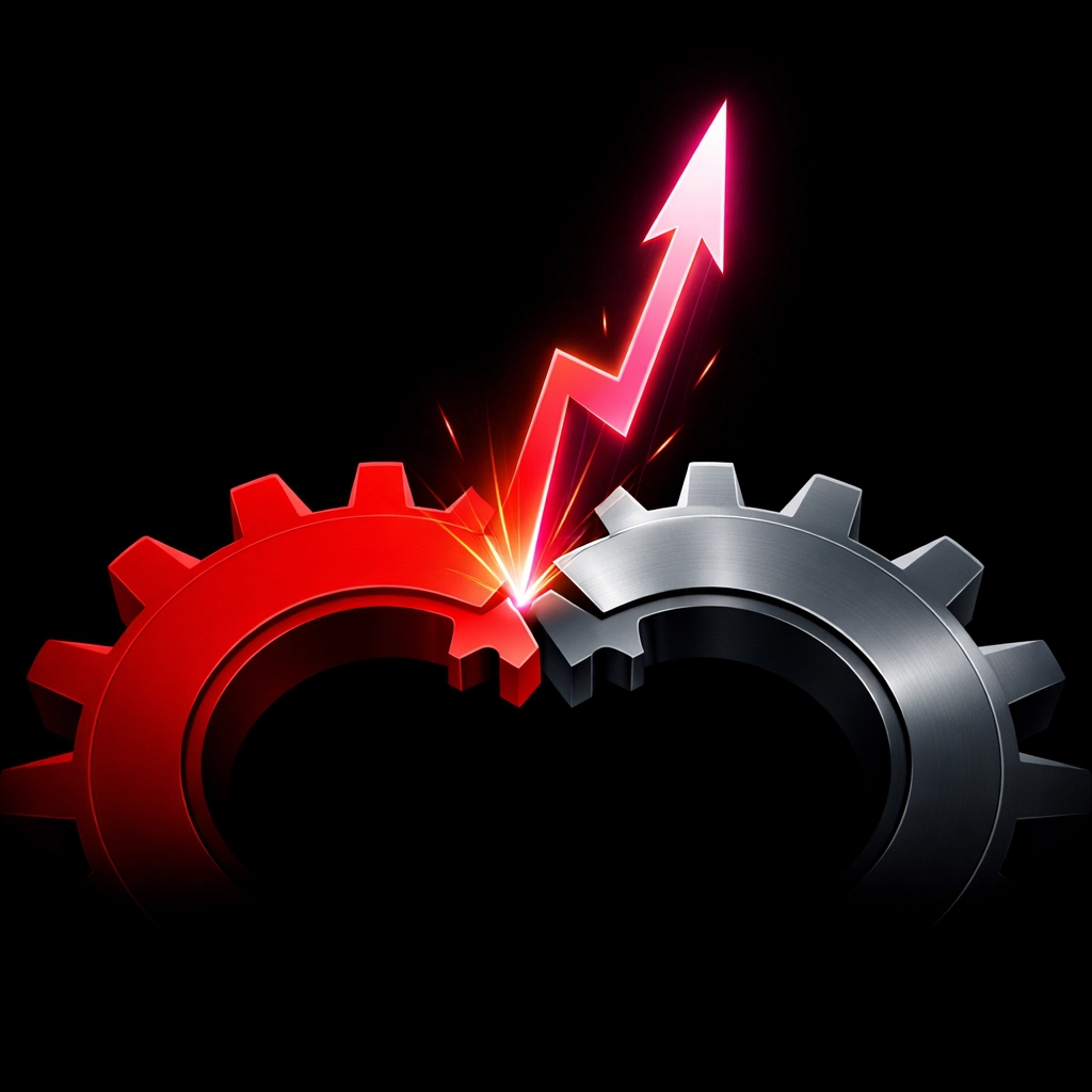 Interlocking gears showing the alignment of marketing and sales for better lead generation.