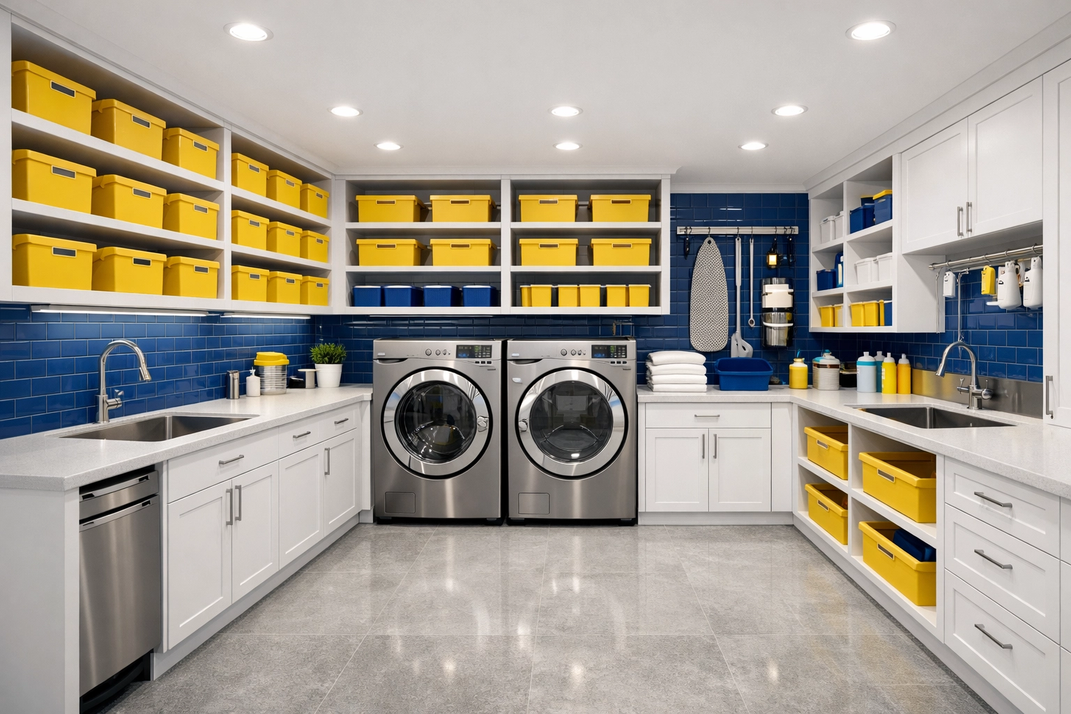 Deep residential cleaning Massachusetts in a spotless laundry room for high-end Dover properties.