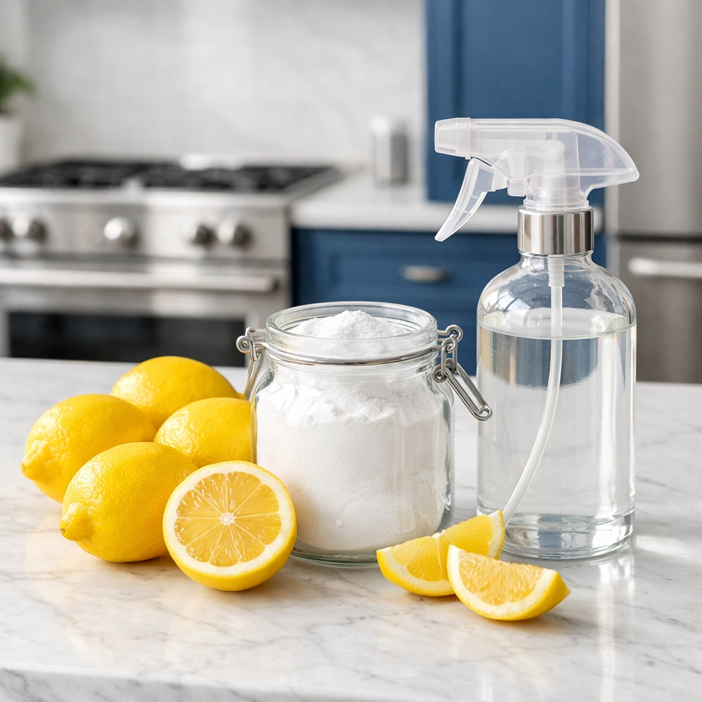 Eco-friendly house cleaning MA supplies used during a professional deep cleaning MA for a healthy home.