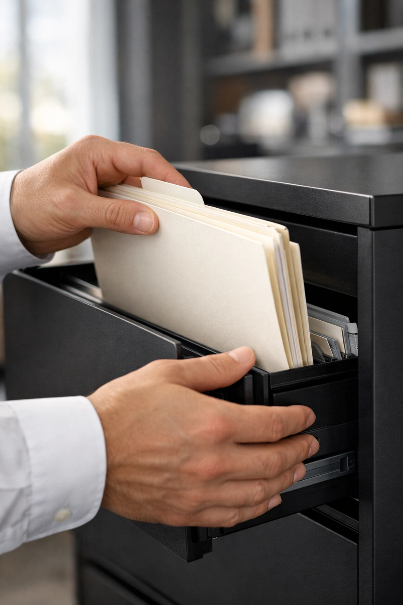 Sorgfältige Dokumentation und Archivierung zur Absicherung der KI-Compliance in Unternehmen.