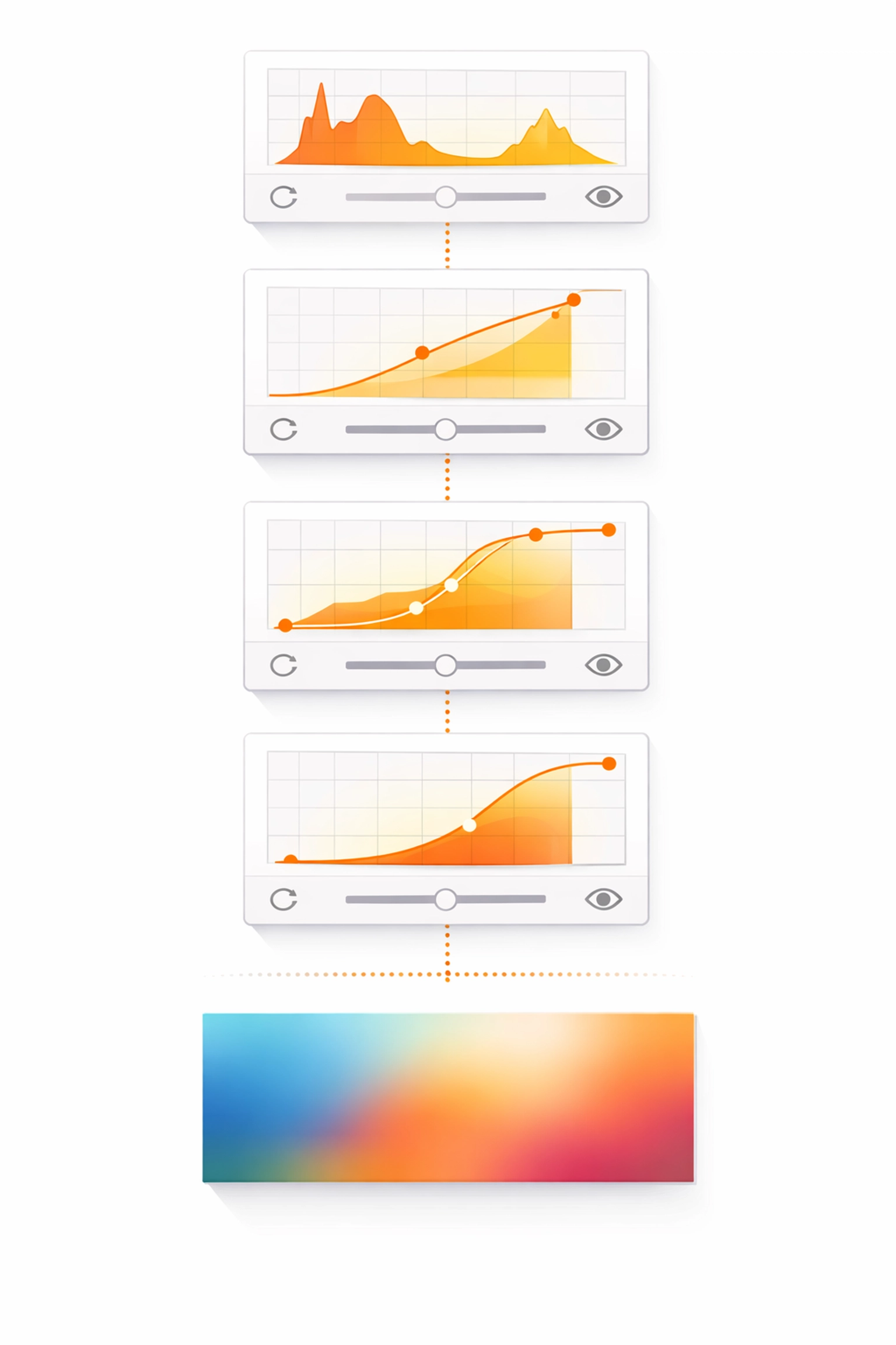 Photoshop adjustment layers stacked for non-destructive CMYK color corrections