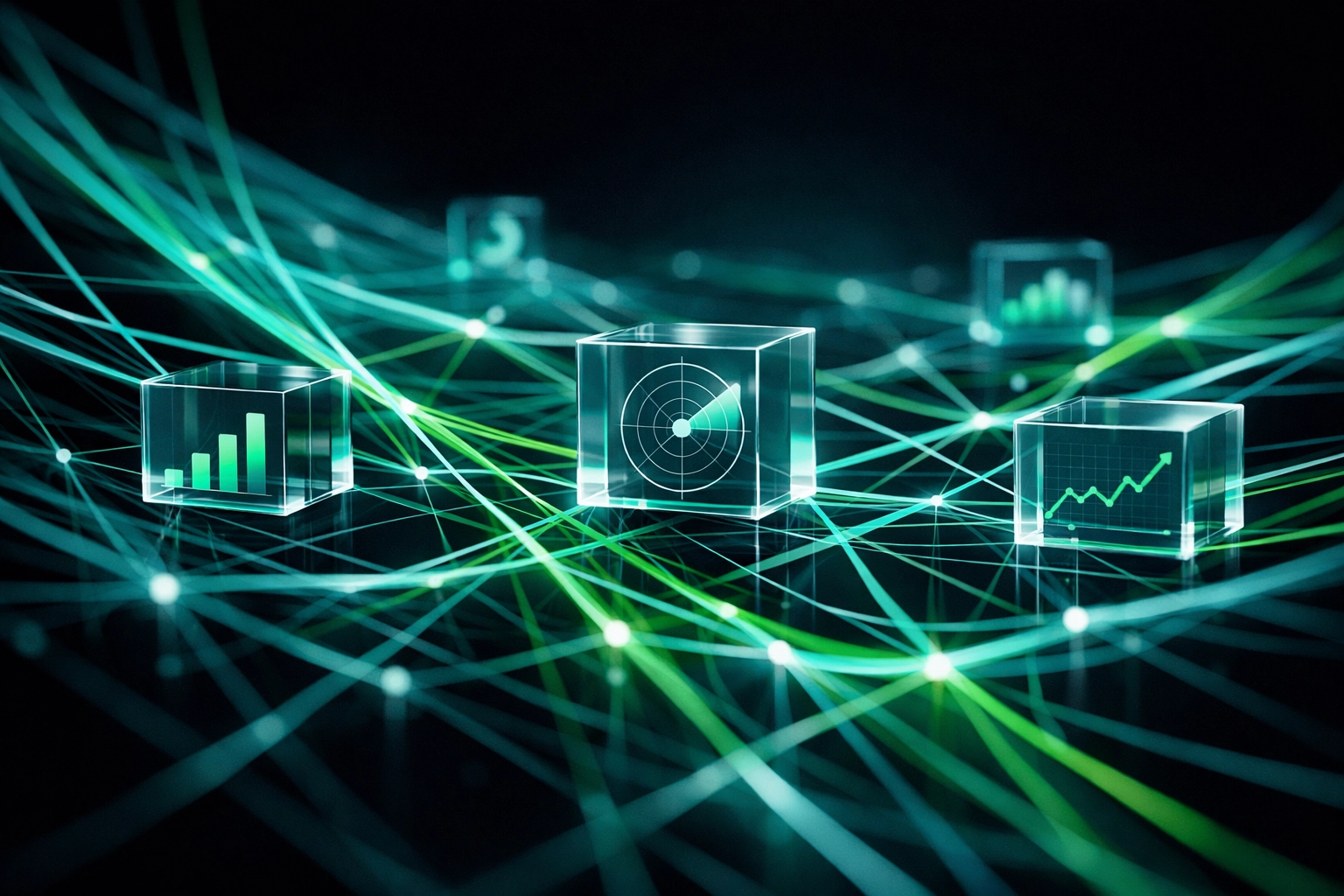 A digital neural network illustrating machine learning and AI algorithms used in predictive football systems.