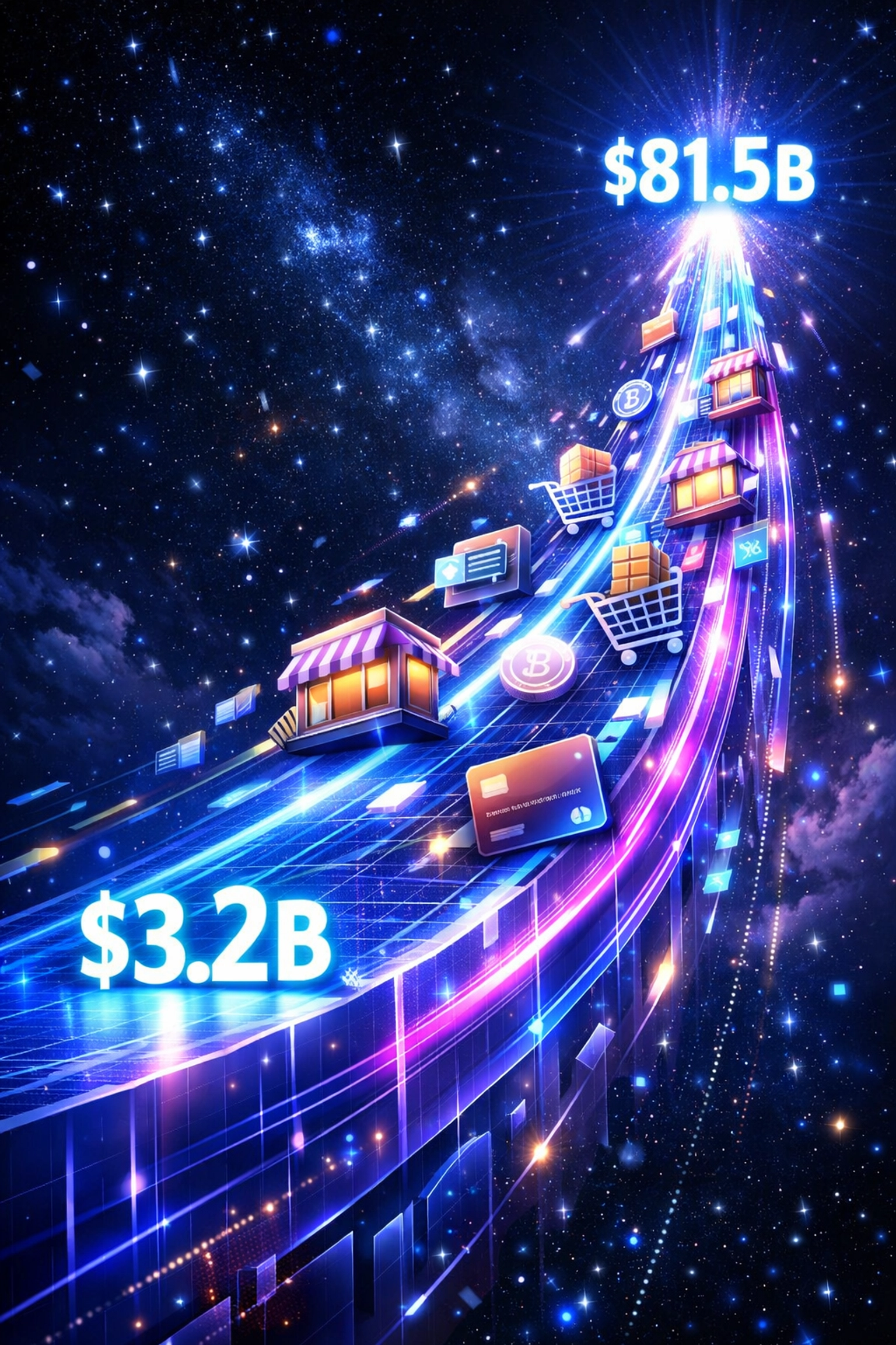 Web3 payments market growth from $3.2 billion to $81.5 billion by 2030 projection