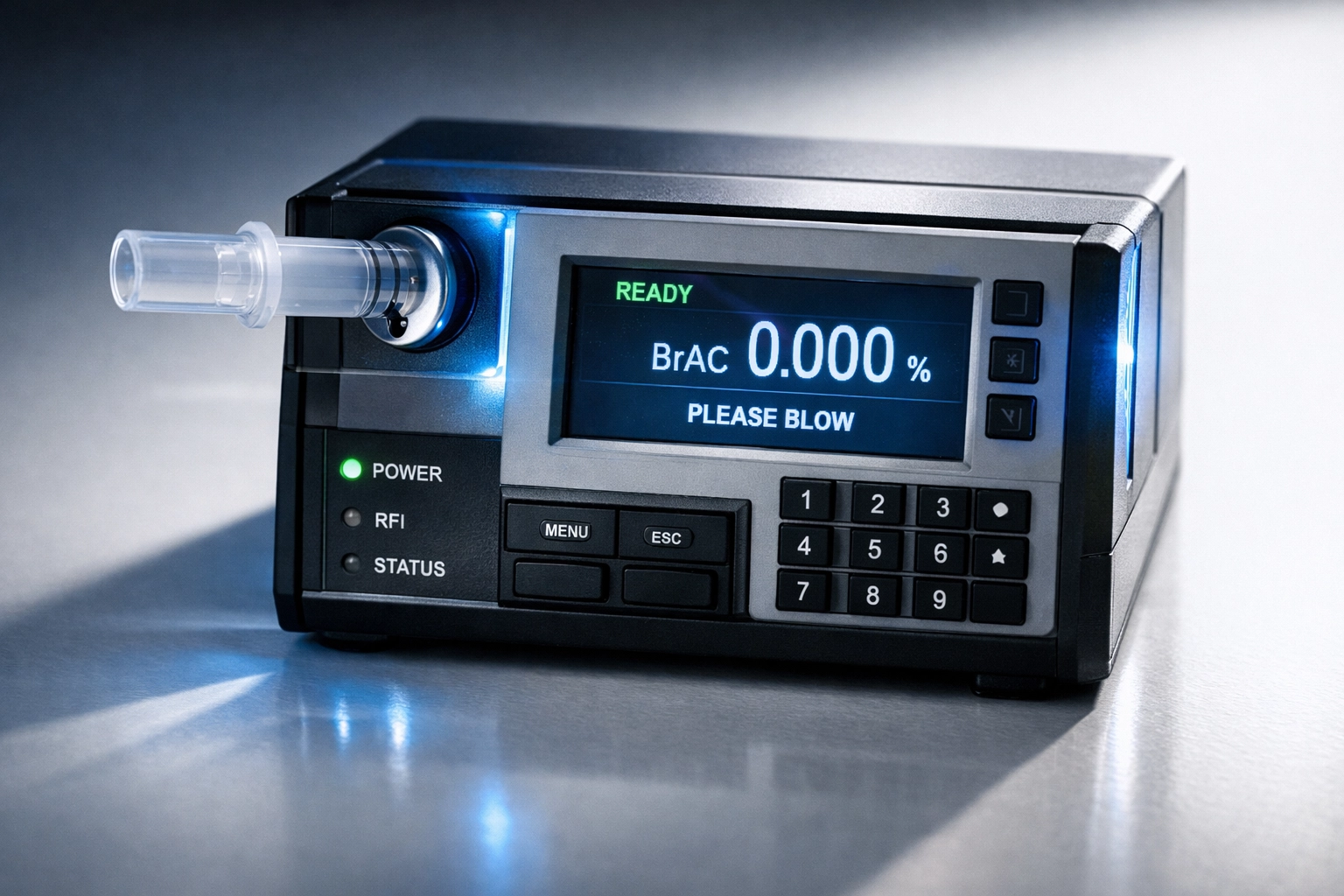 Breathalyzer device used in DUI testing that can be challenged in court