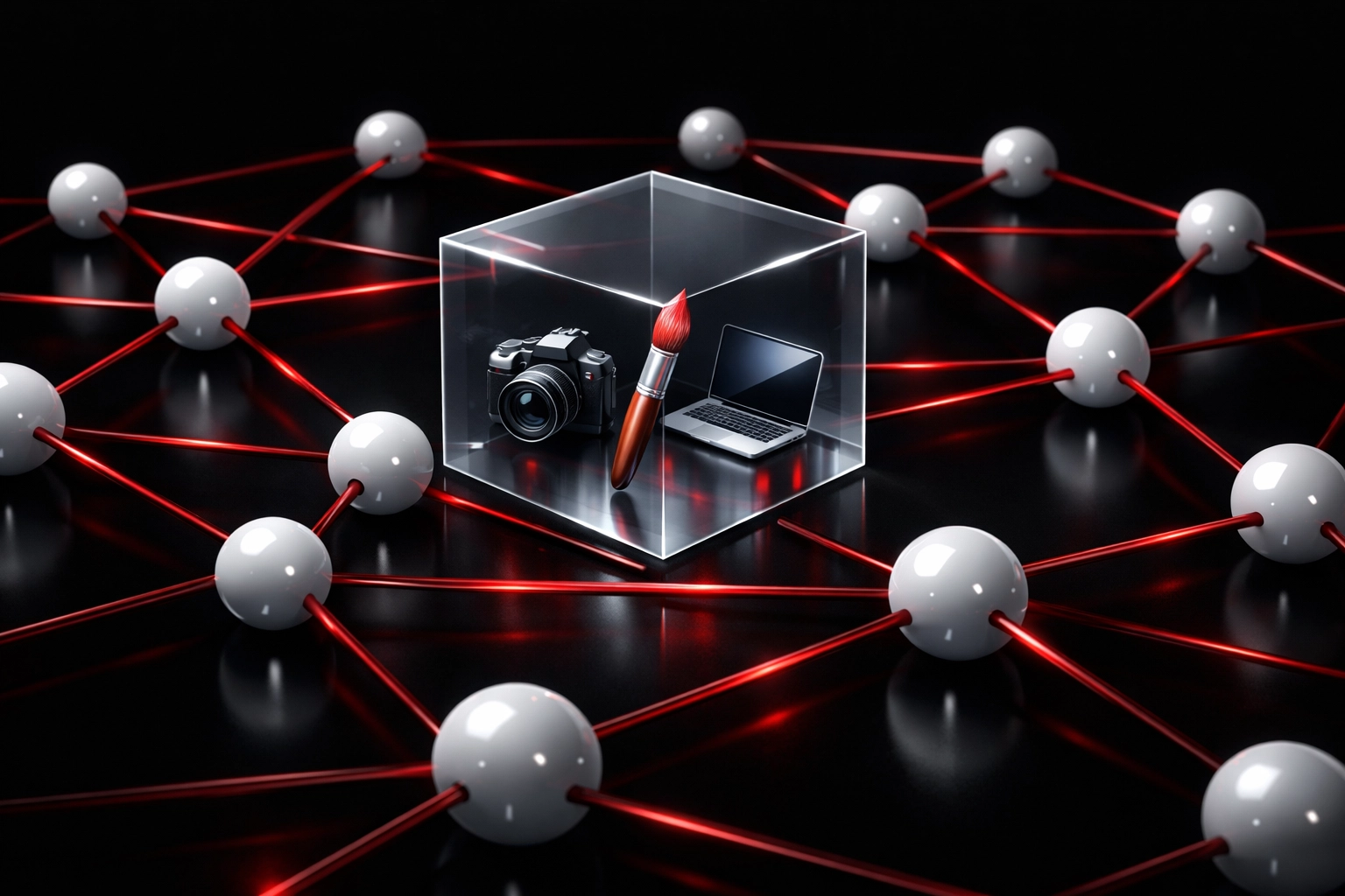 IncluHub creators ecosystem network showing interconnected collaboration and creative infrastructure