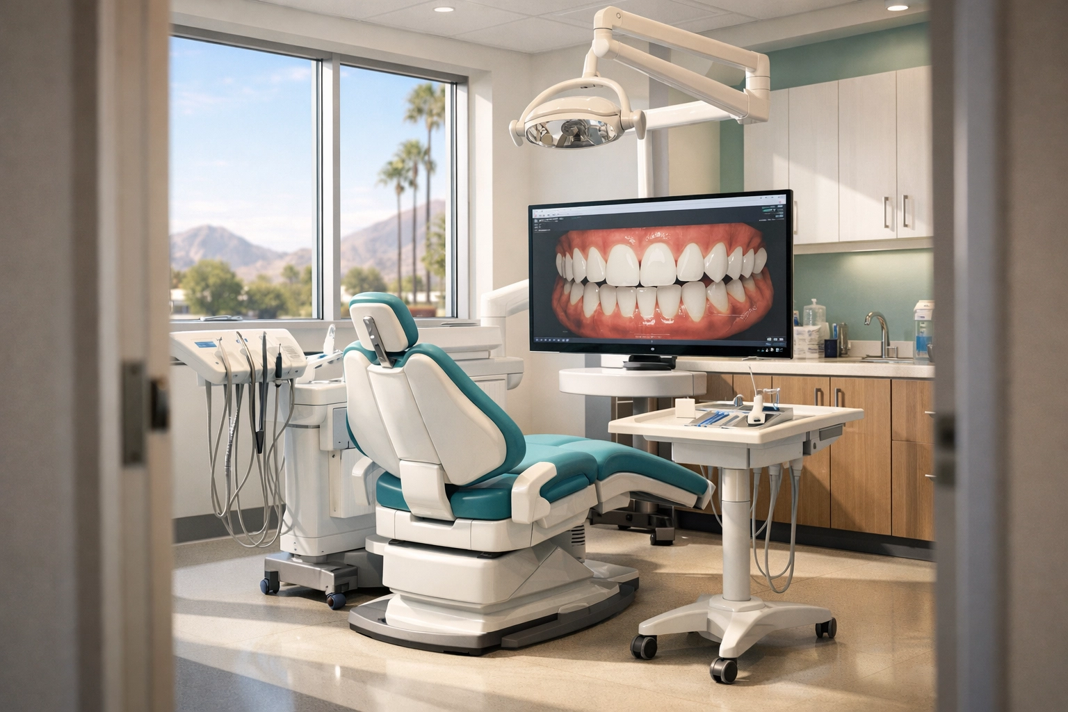 Modern dental clinic at Midwestern University Glendale AZ featuring high-tech patient care technology.