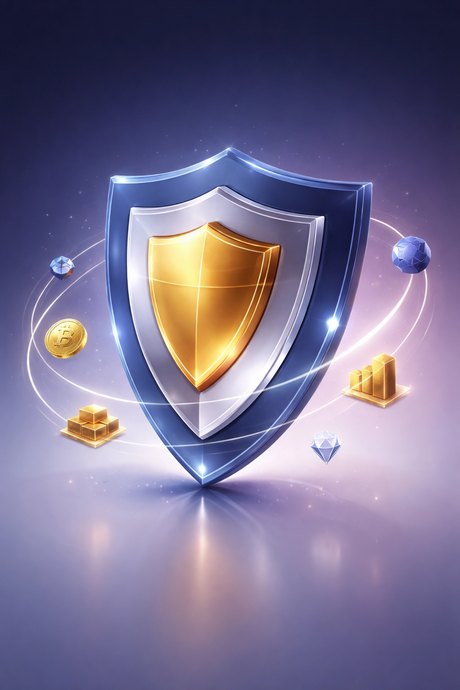 Layered shield structure represents resilient investment strategies for private equity risk management.