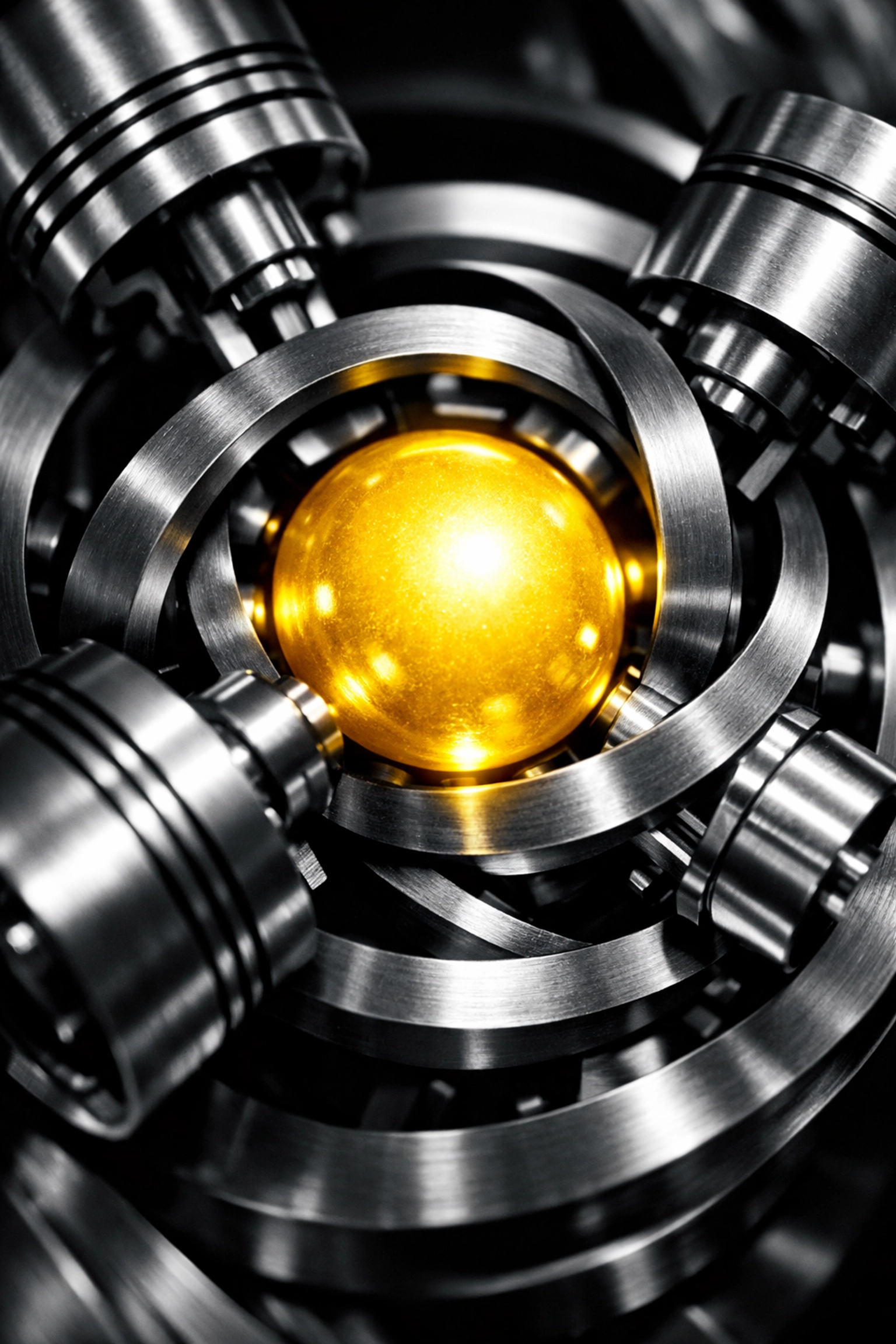 A sleek creative engine core representing the efficiency of AI marketing and unified content strategy.