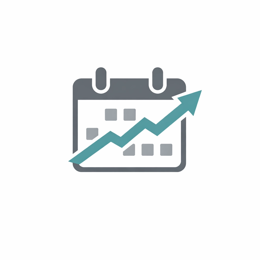 Calendar showing steady Portland housing market growth and long-term investment strategy