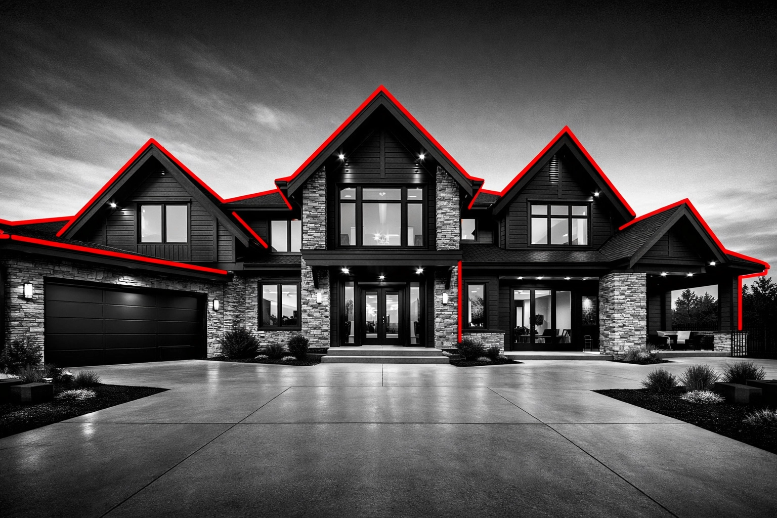 Stunning luxury home exterior in Chattanooga featuring modern siding and high-end architectural lines.