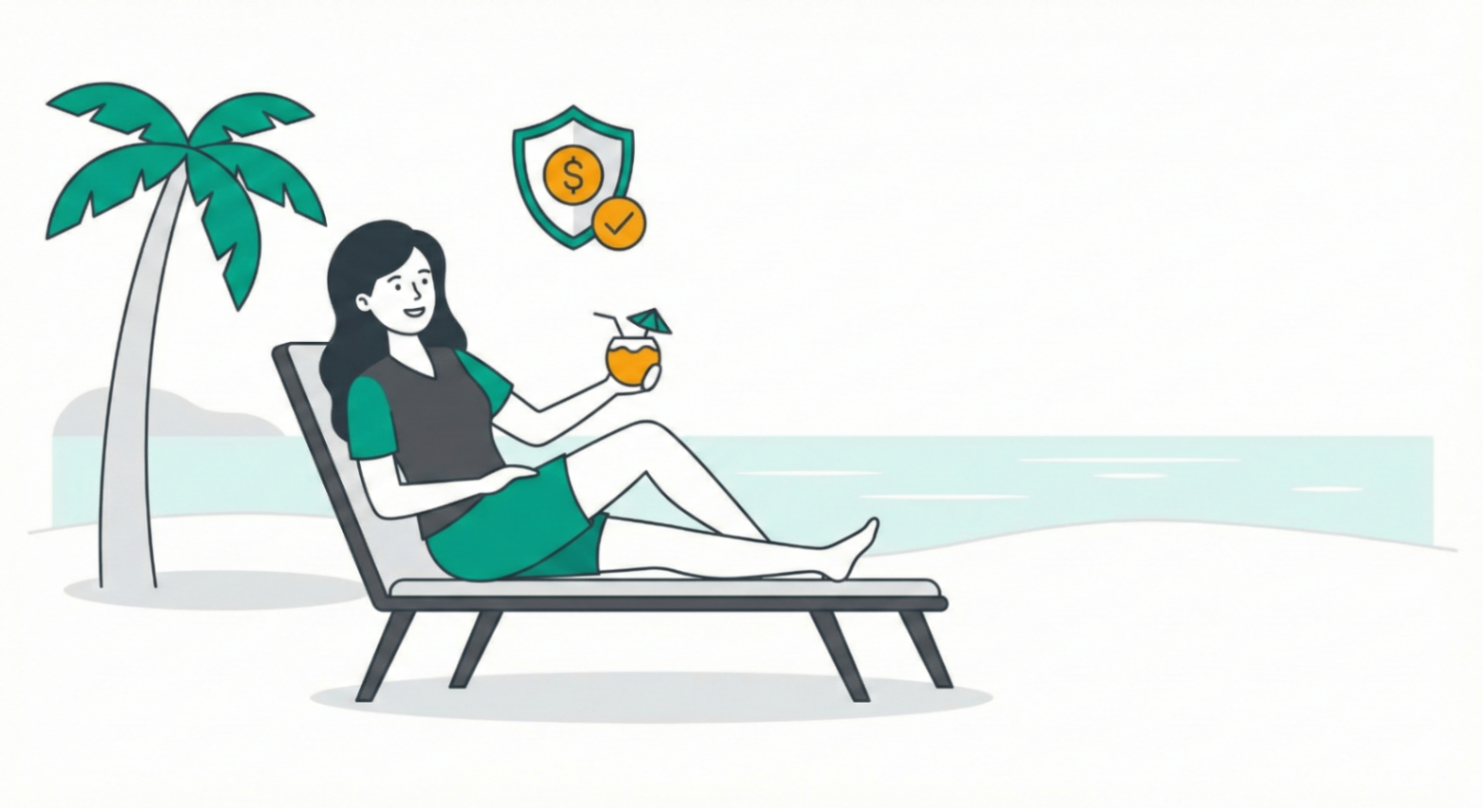 A traveler relaxes while Refare's AI monitors prices