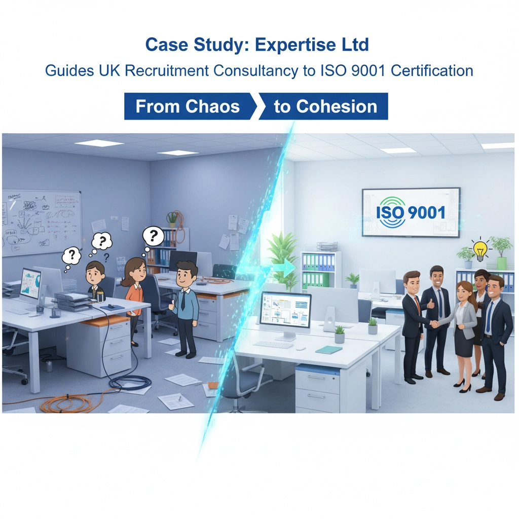 Case Study: Expertise Ltd Guides UK Recruitment Consultancy to ISO 9001 Certification — Organic to Organised