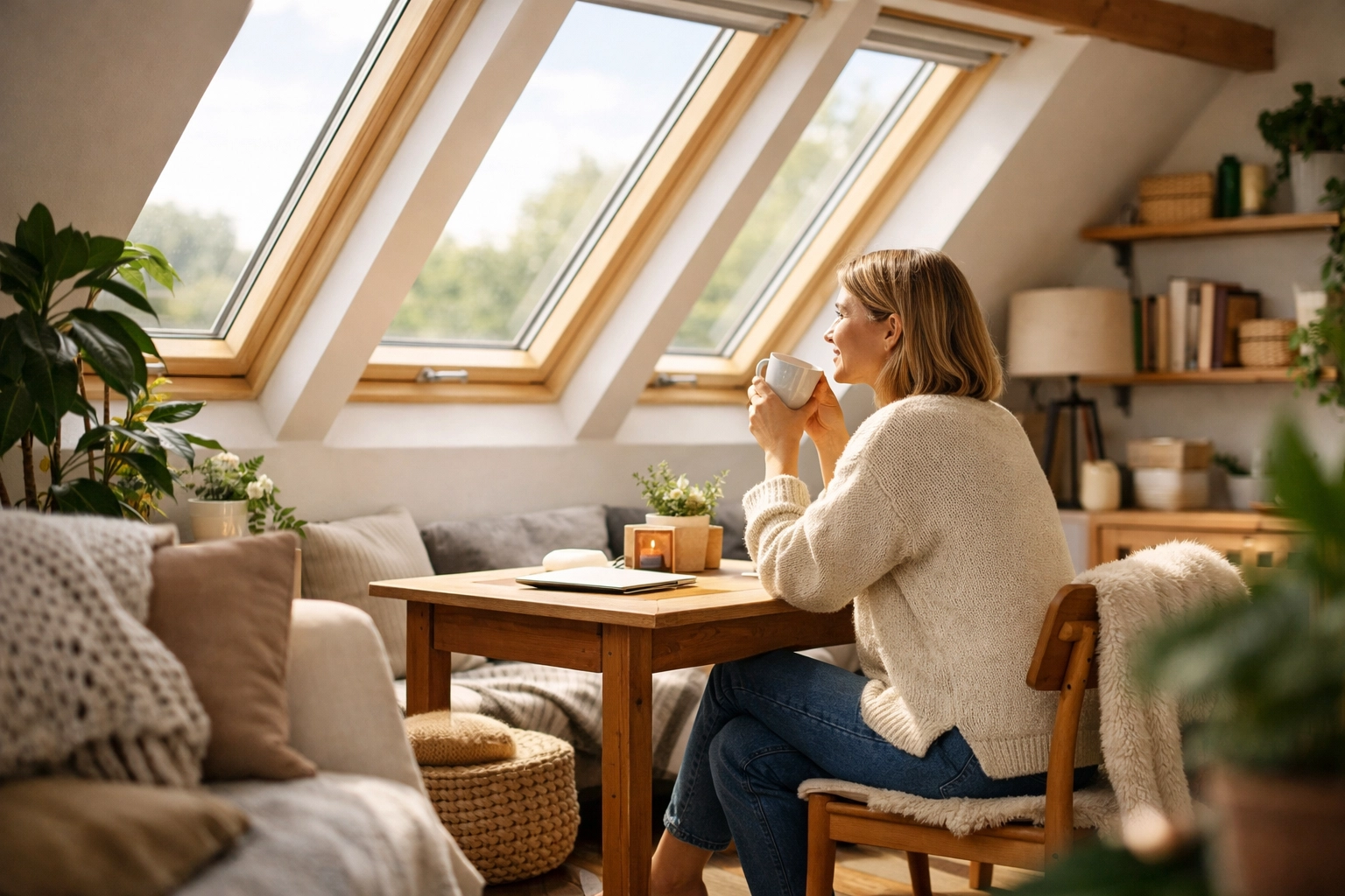 Bright and comfortable multifunctional living space in a completed Poole attic conversion.