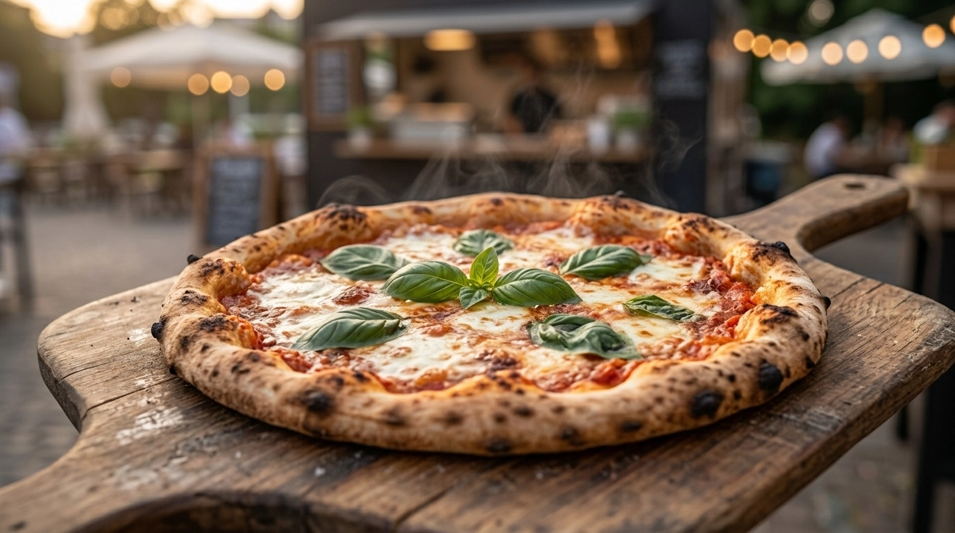 Evening Pizza Street Food