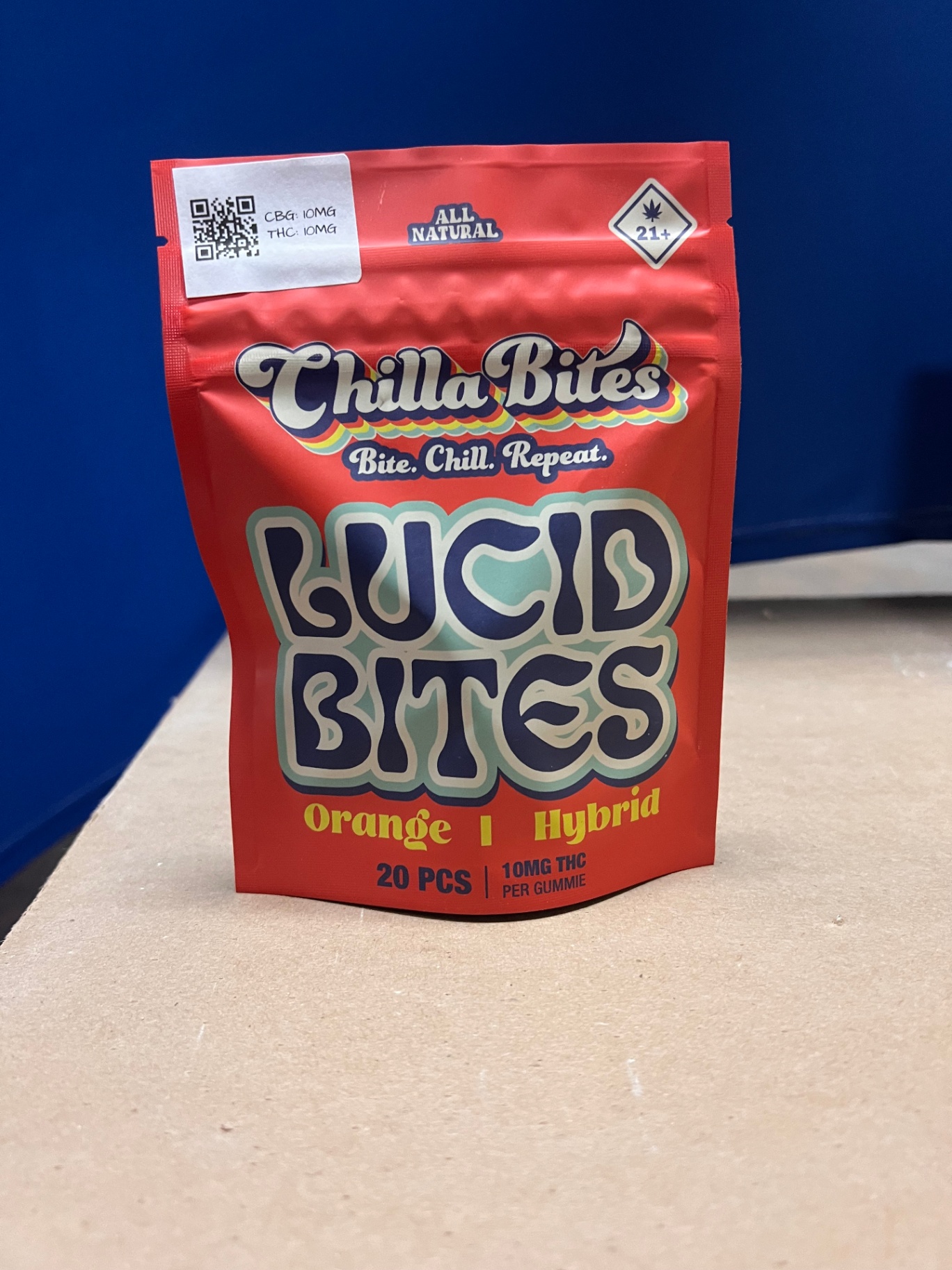 ChillaBites Lucid Bites Orange Hybrid Gummies