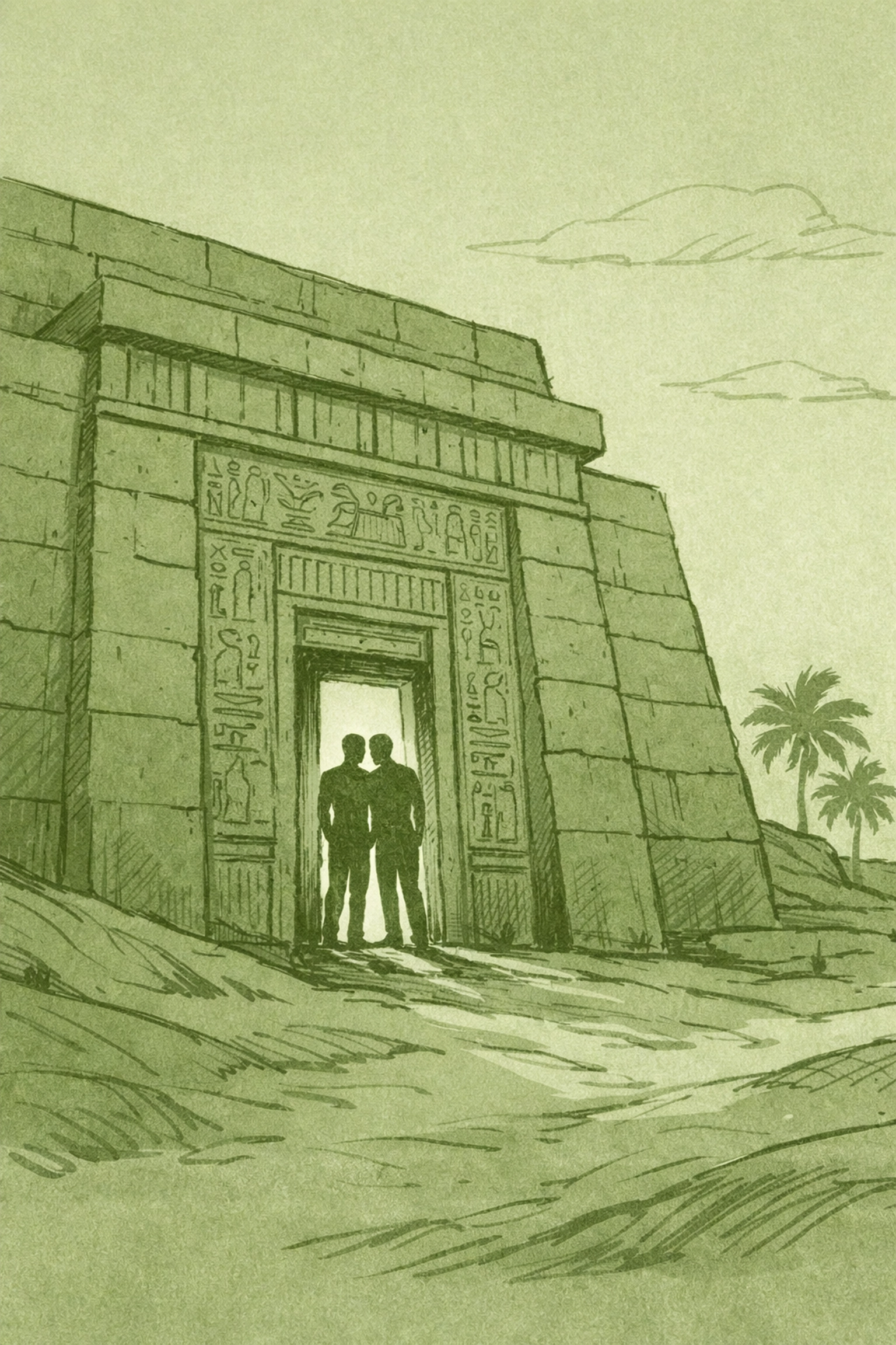 Mastaba tomb entrance at Saqqara where ancient Egypt's first same-sex couple were buried