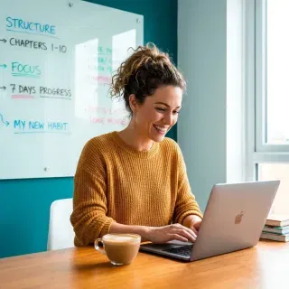 Focused professional working on strategy