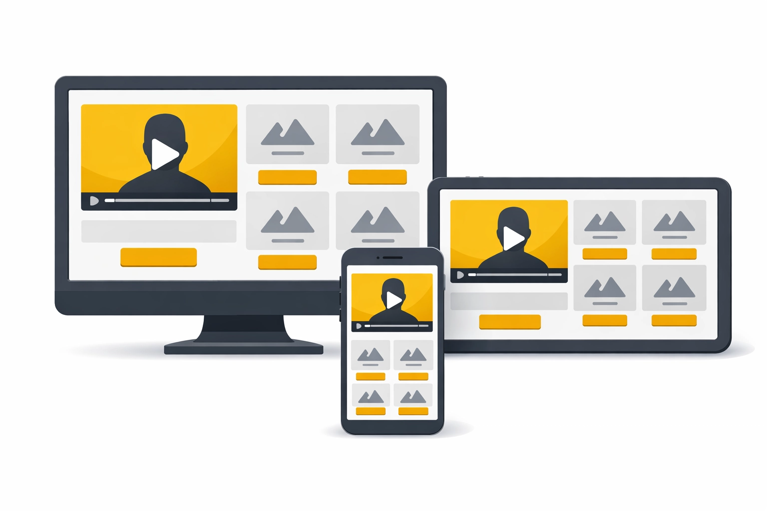 Consistent interactive presentation software interface shown on multiple devices for scalable team selling.