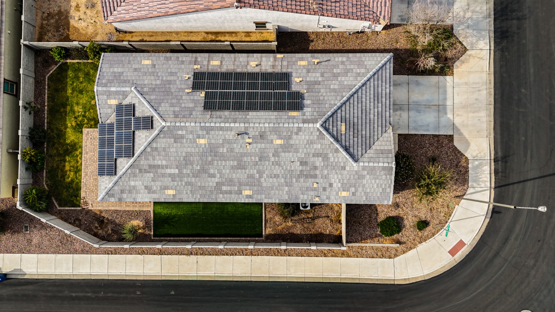 Modern Arizona Home Aerial View Modern Arizona Home Aerial View