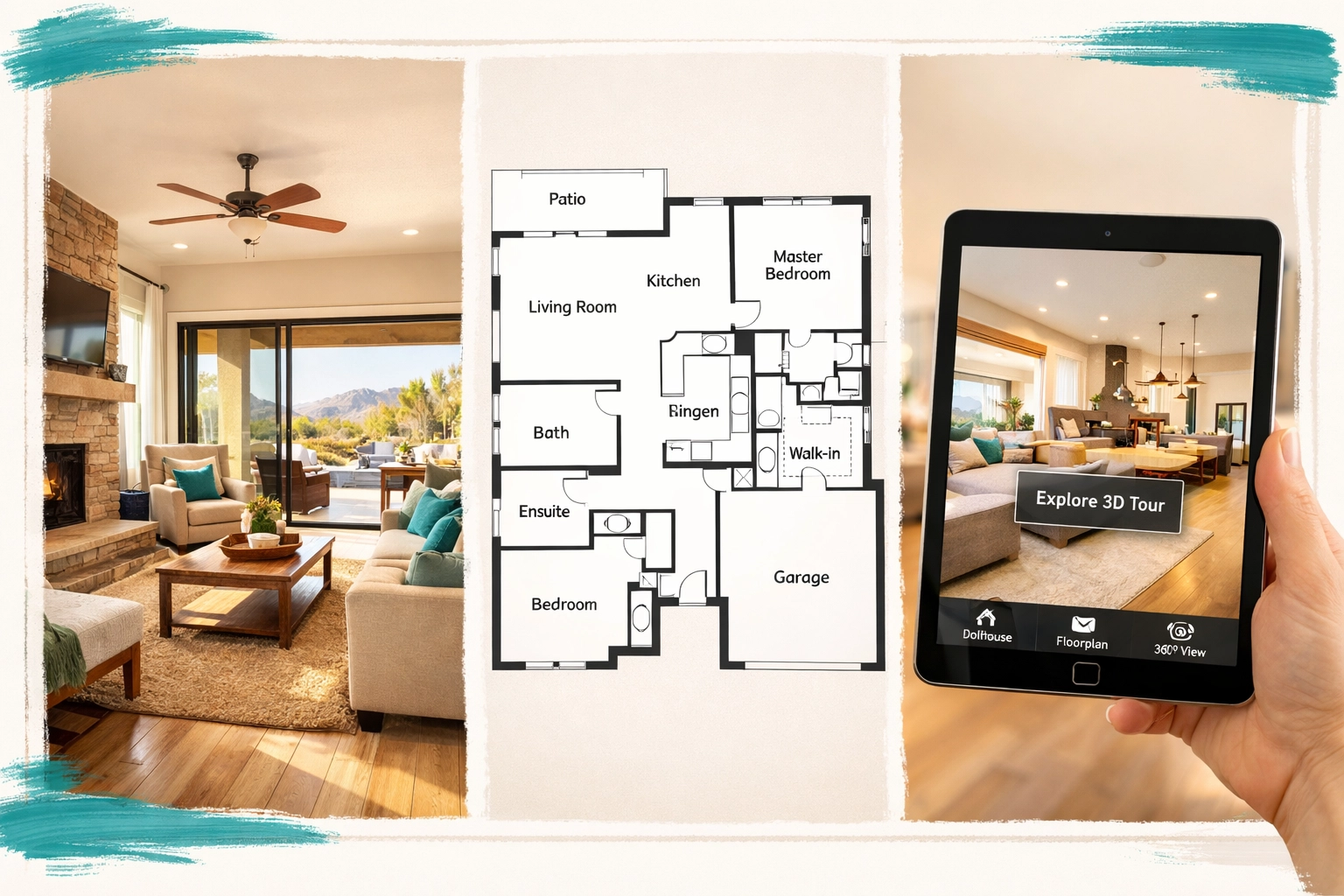 Phoenix home listing marketing package with professional photos, floor plan, and virtual tour