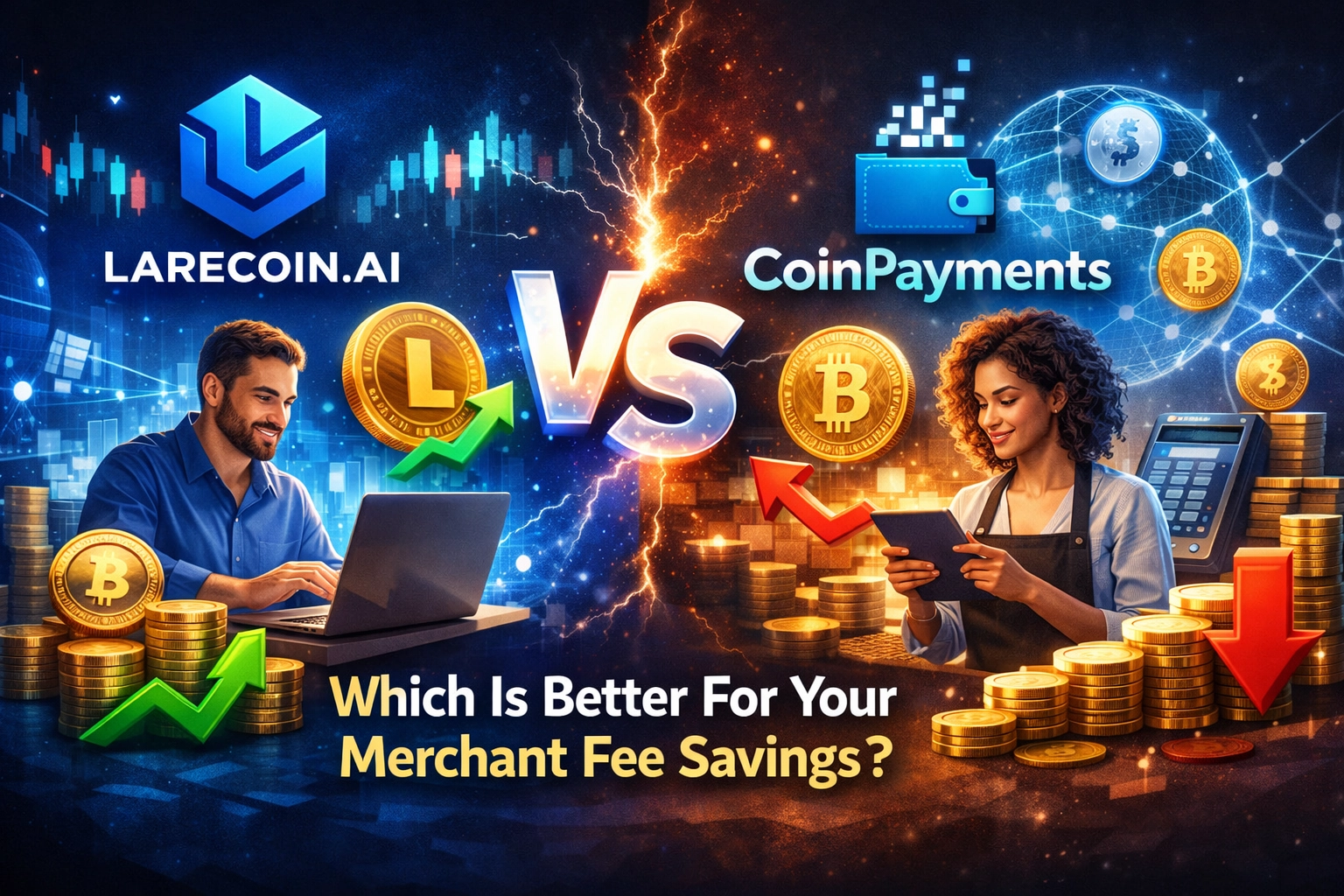 [HERO] Larecoin.ai Vs CoinPayments: Which Is Better For Your Merchant Fee Savings?