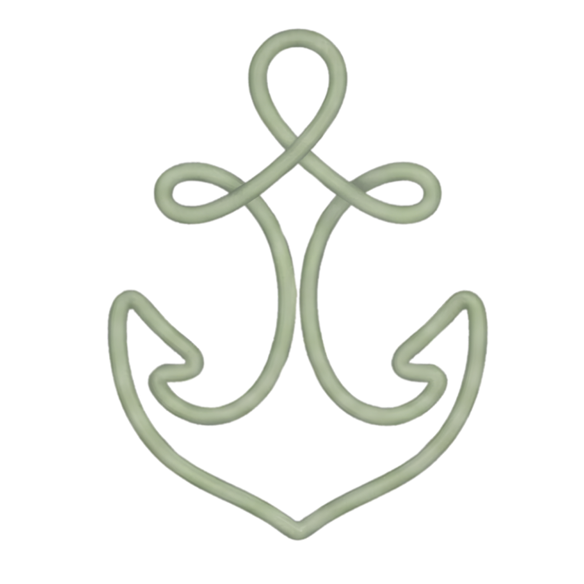 Minimalistic Light Green Anchor Graphic