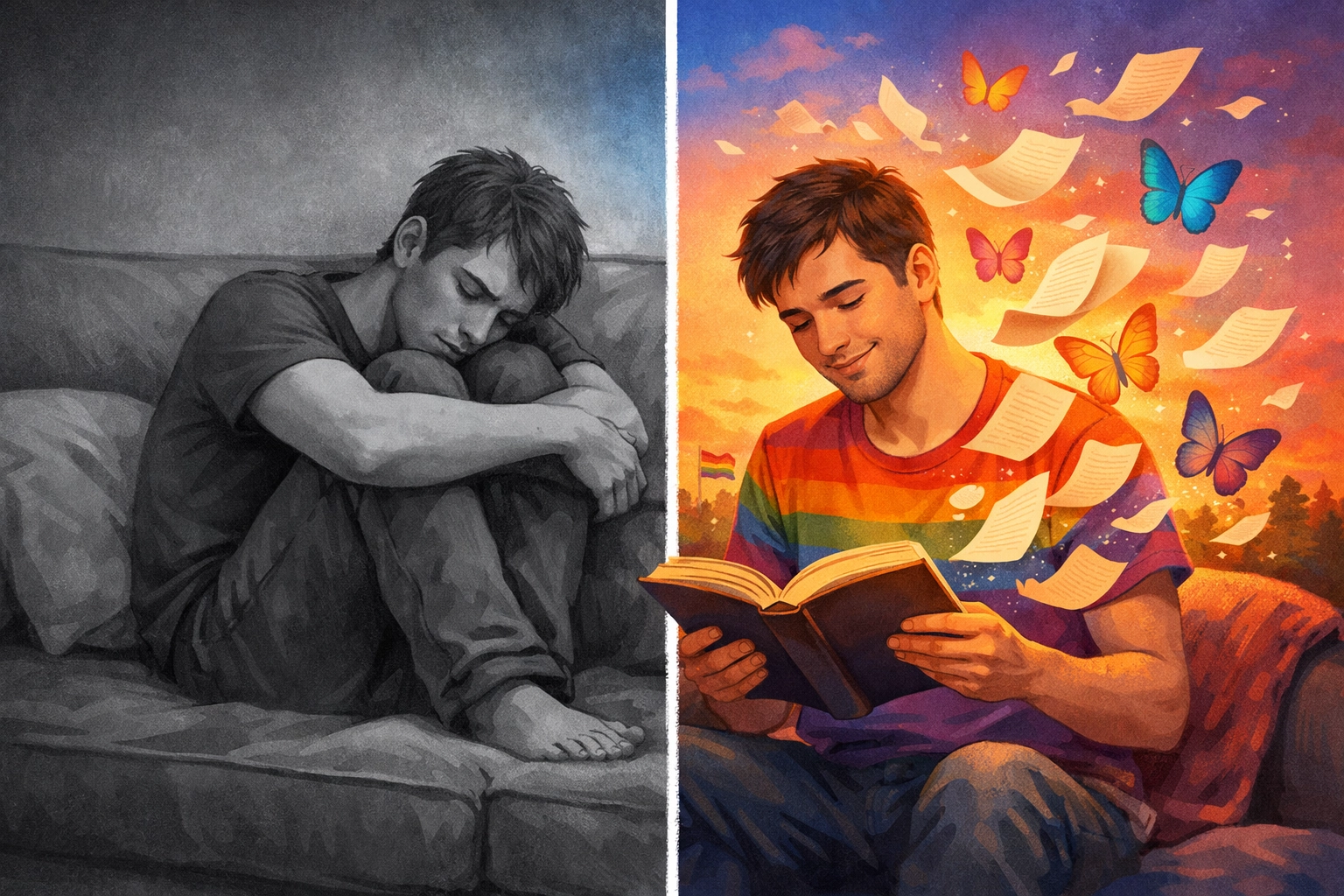 Queer man's journey from heartbreak to hope through gay fiction