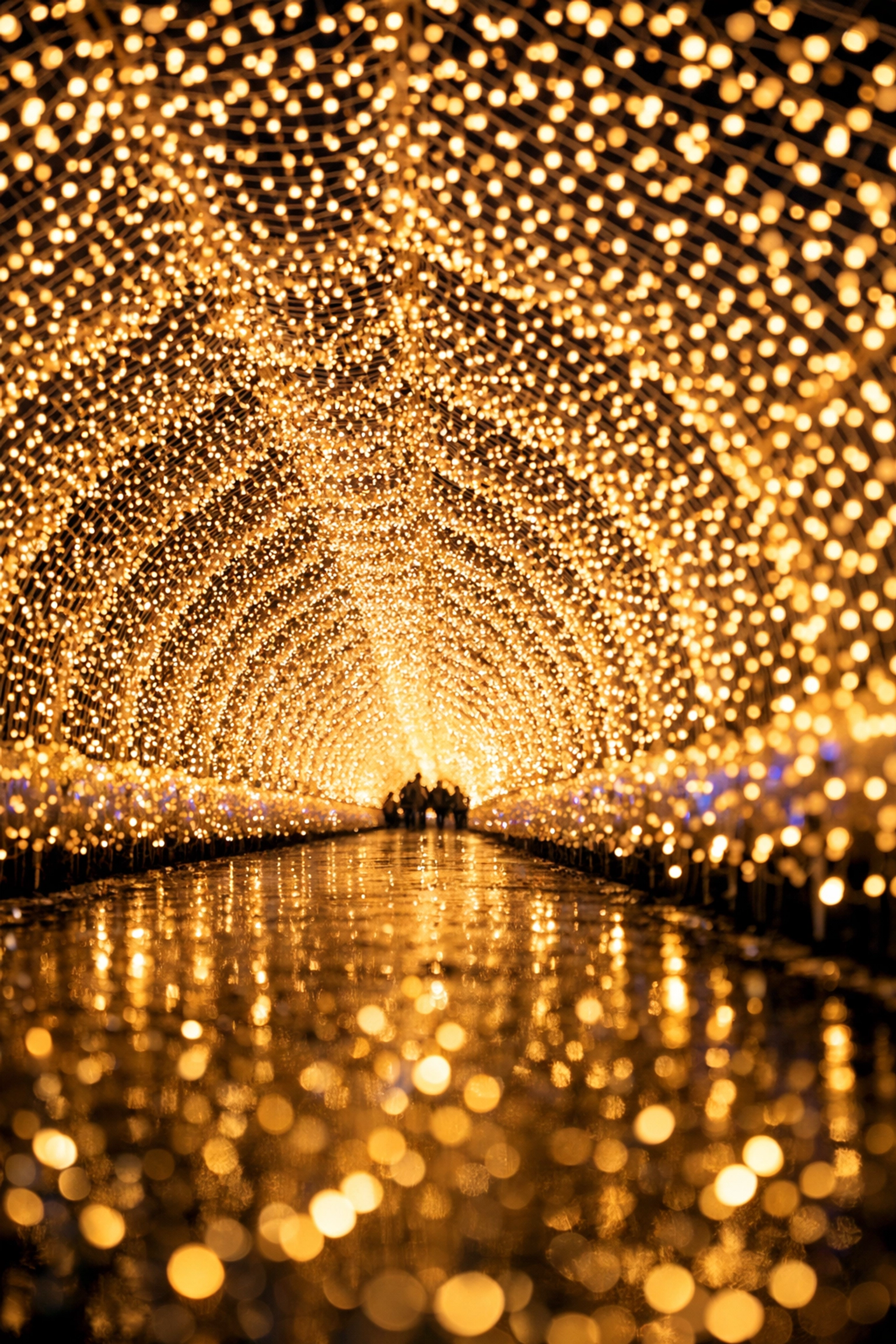 Glowing Tunnel of Light at Nabana no Sato, a premier photo spot for stunning night photography near Nagashima Spa Land.