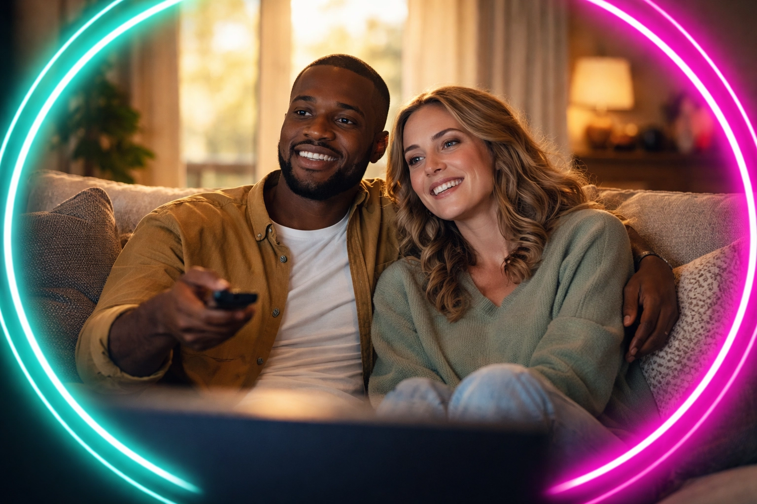 Couple watching TV together, exploring crossdressing and gender expression topics