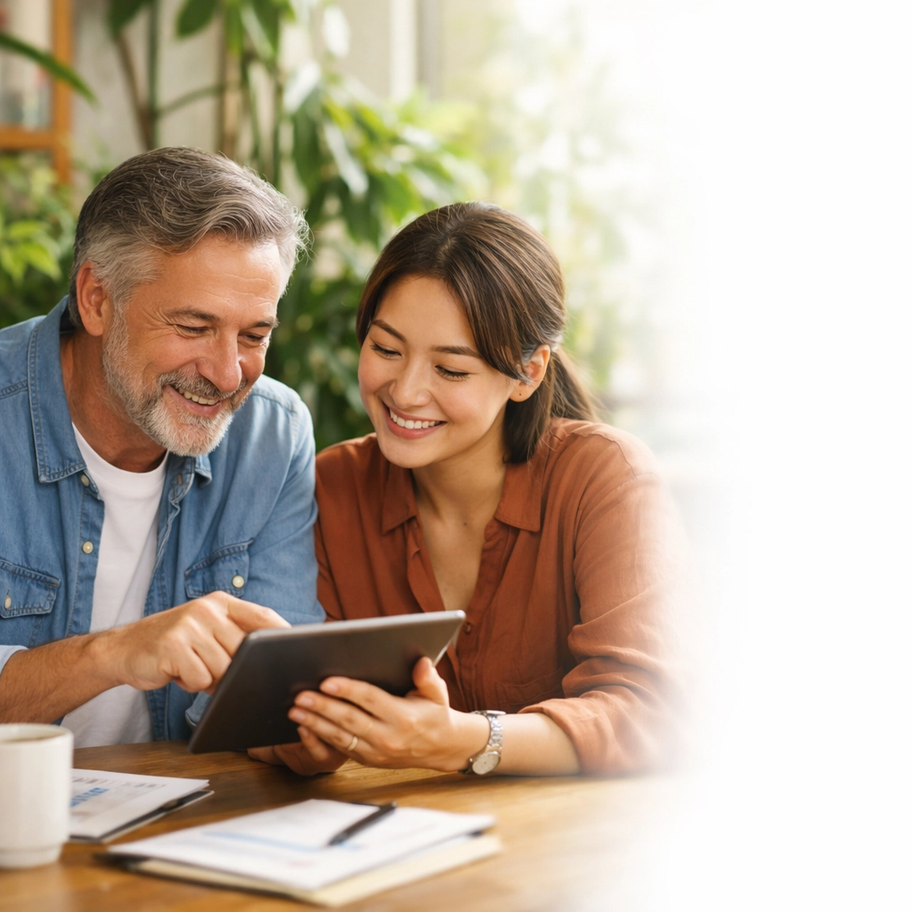 Sober entrepreneurs collaborating on business strategy in a peaceful office to manage growth and maintain recovery.