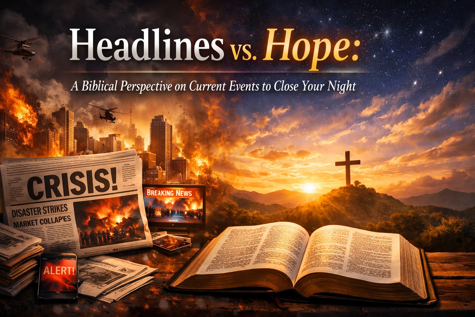 [HERO] Headlines vs. Hope: A Biblical Perspective on Current Events to Close Your Night
