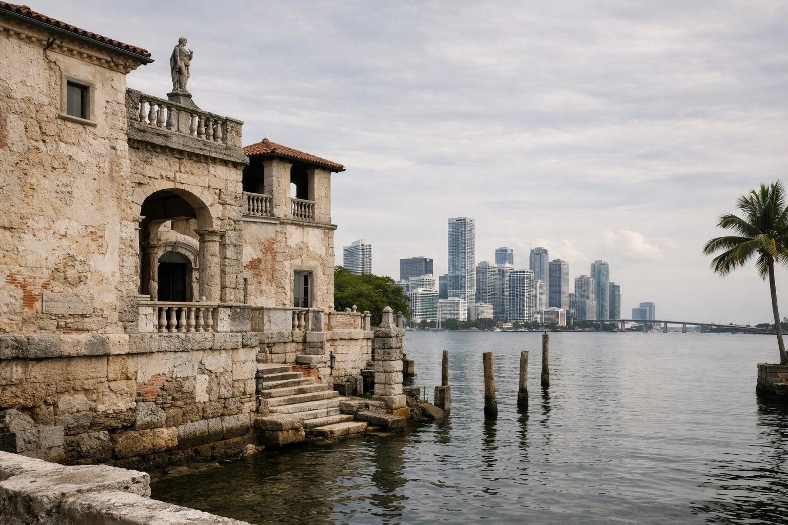 Historic stone architecture at one of the best places to take pictures in Miami.