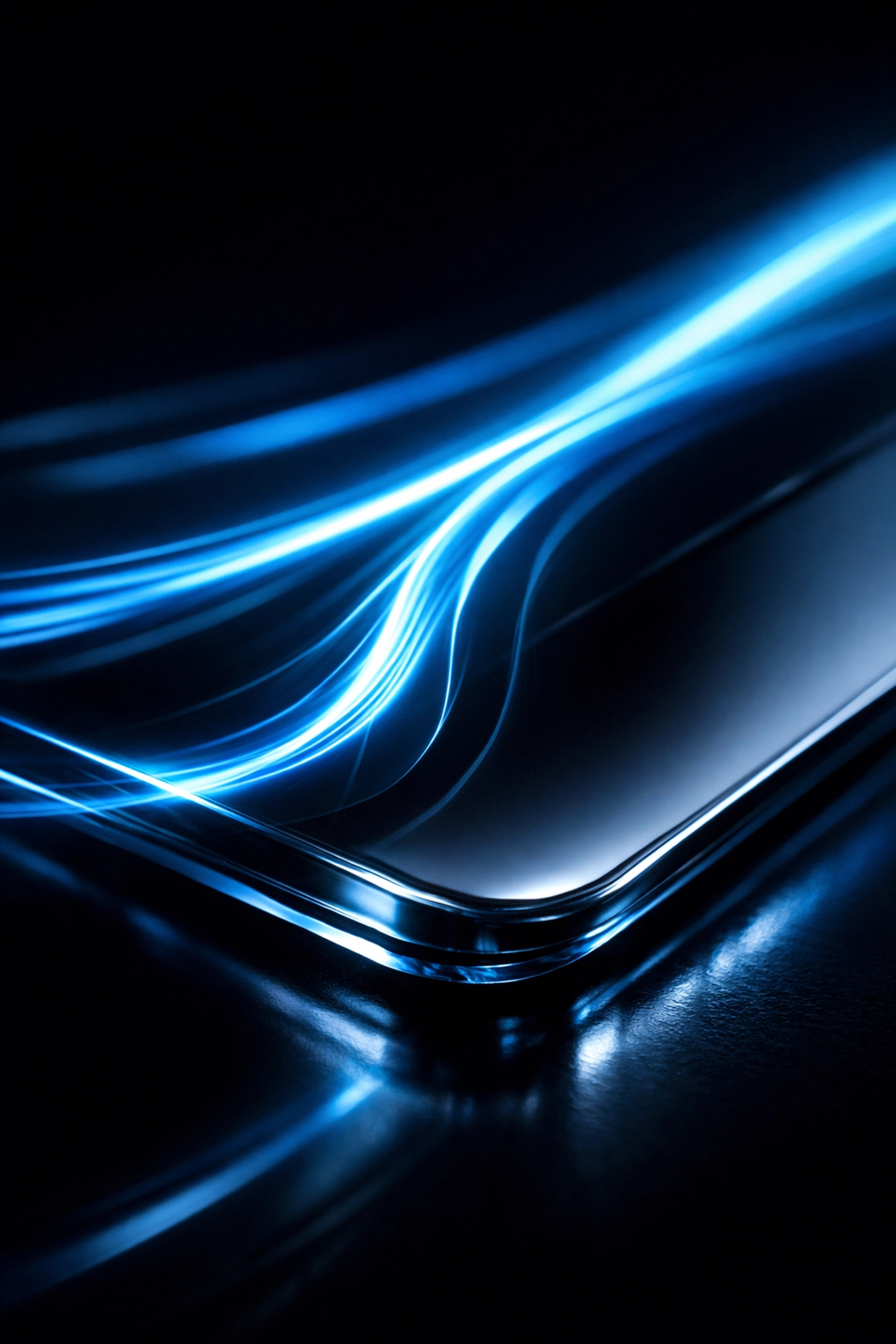 Fluid neon light trails showing seamless digital pacing and premium UI UX design services.