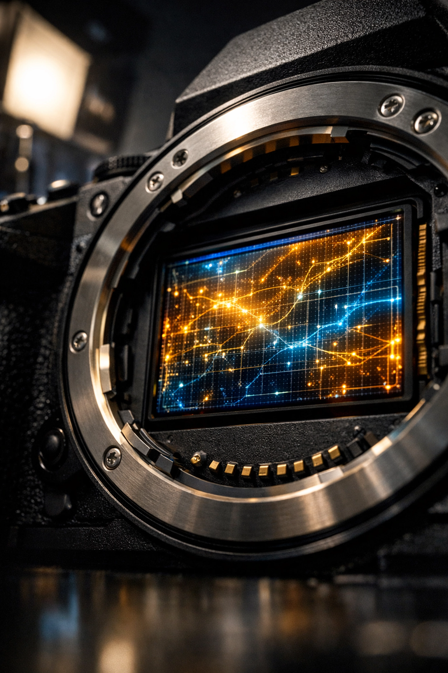 Digital camera sensor mapping light data for advanced computational autofocus.