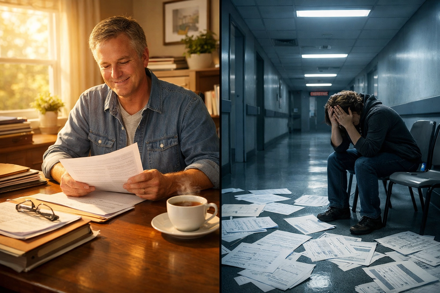 Contrast between early LPA planning at home versus hospital crisis without power of attorney