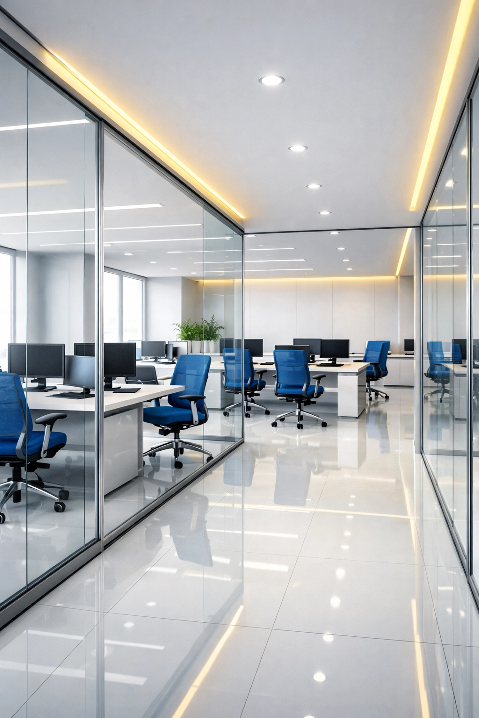 Sanitized and professional office workspace in Buzzards Bay cleaned with eco-friendly solutions.