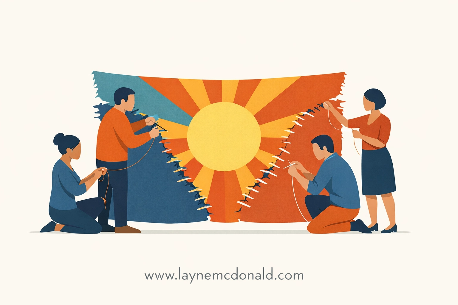 Diverse church leaders working together to repair and restore a healthy church culture.