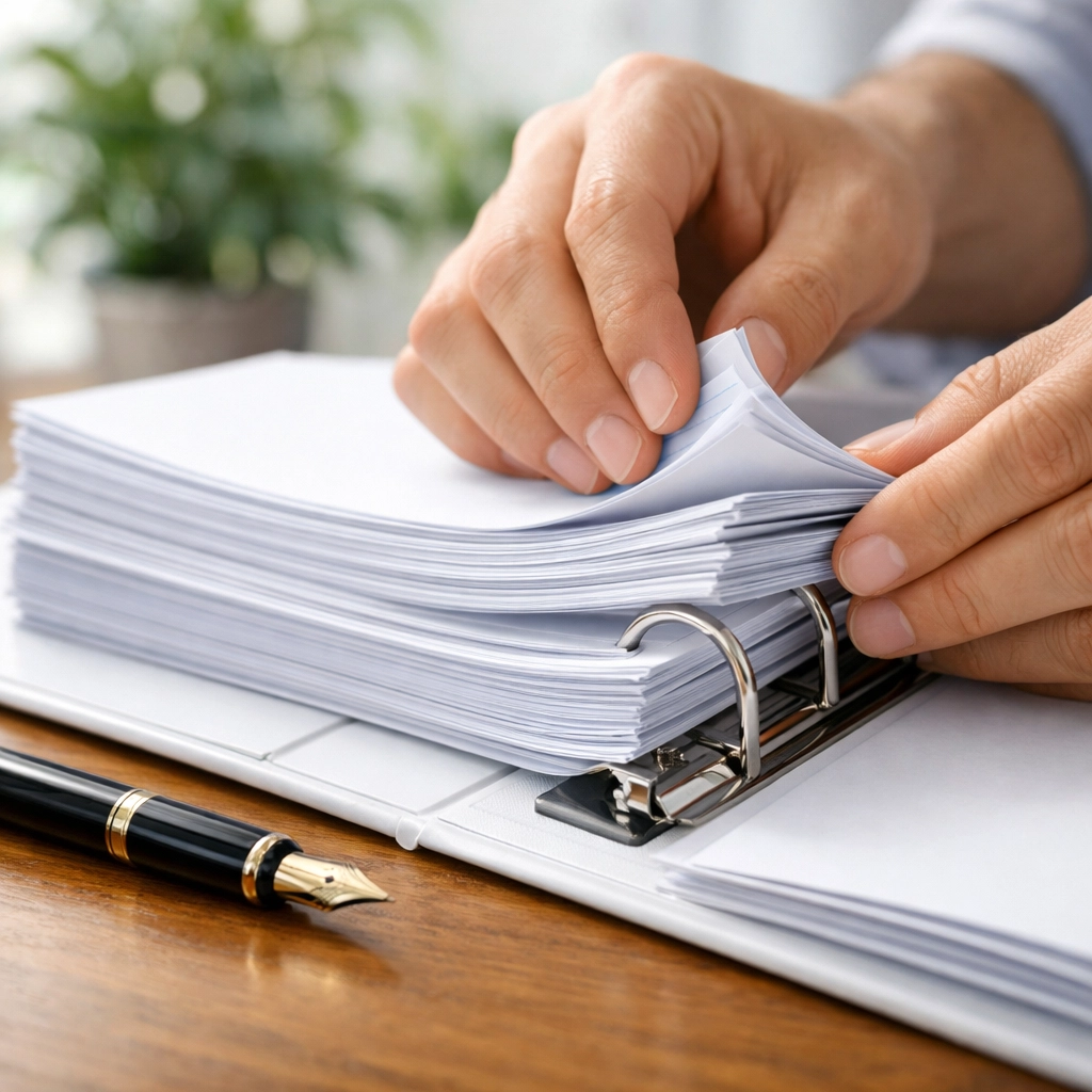 Organizing financial documentation and paper trails to qualify for a self-employed bank statement loan.