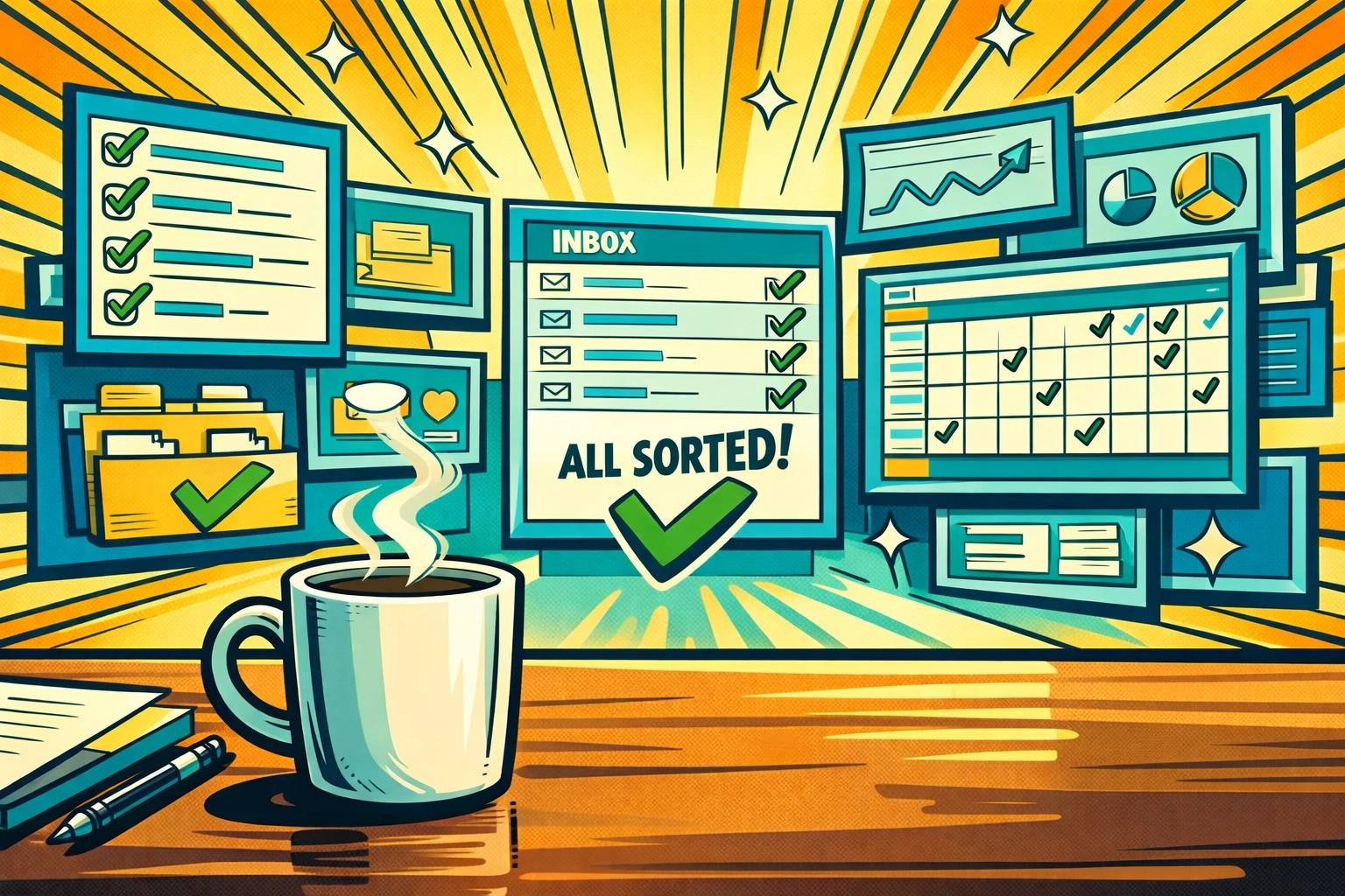 AI virtual assistant automating admin tasks and organizing emails proactively