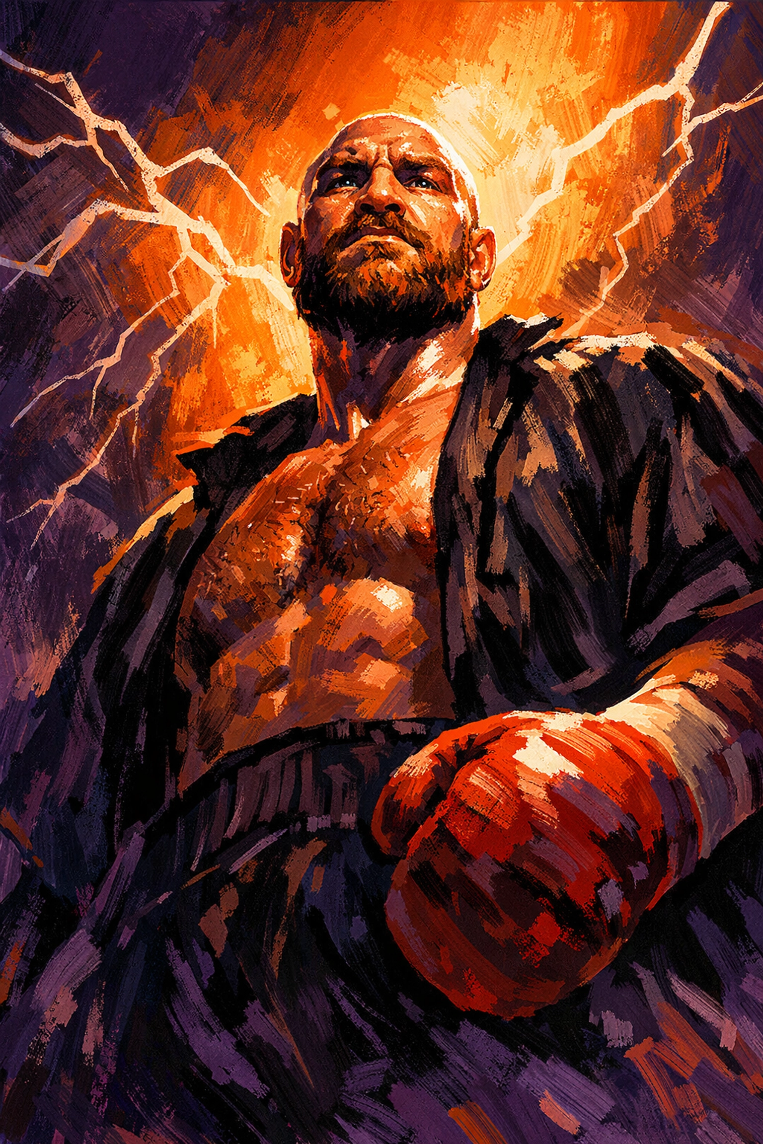 Determined Tyson Fury portrait discussed on best sports podcasts regarding broken pound-for-pound rankings.
