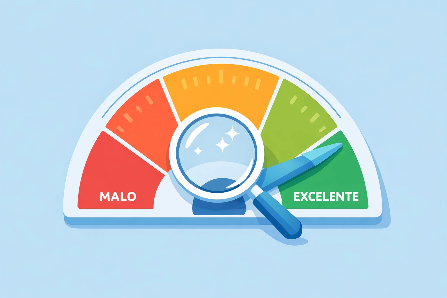 Reloj de puntaje de crédito indicando un score alto para comprar casa este año.