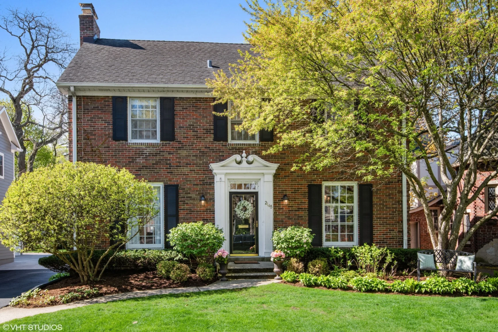 Two-story traditional brick home