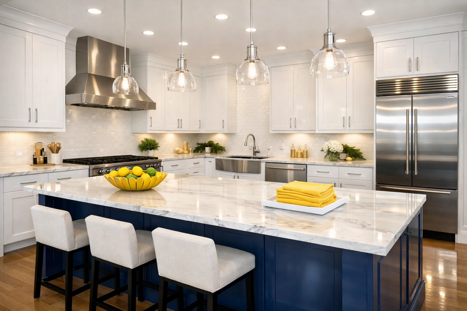 Professional kitchen deep clean in a Worcester home ready for holiday meal preparation and hosting.